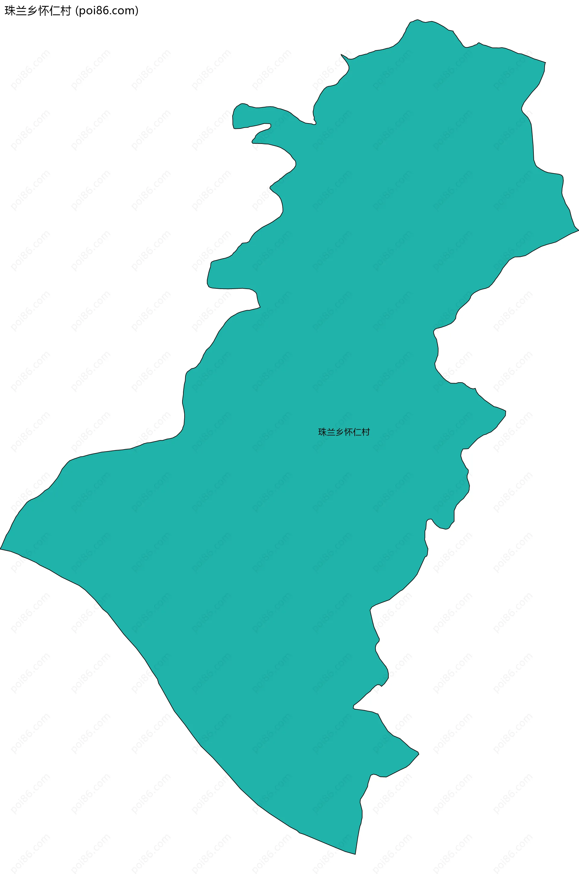 珠兰乡怀仁村边界地图