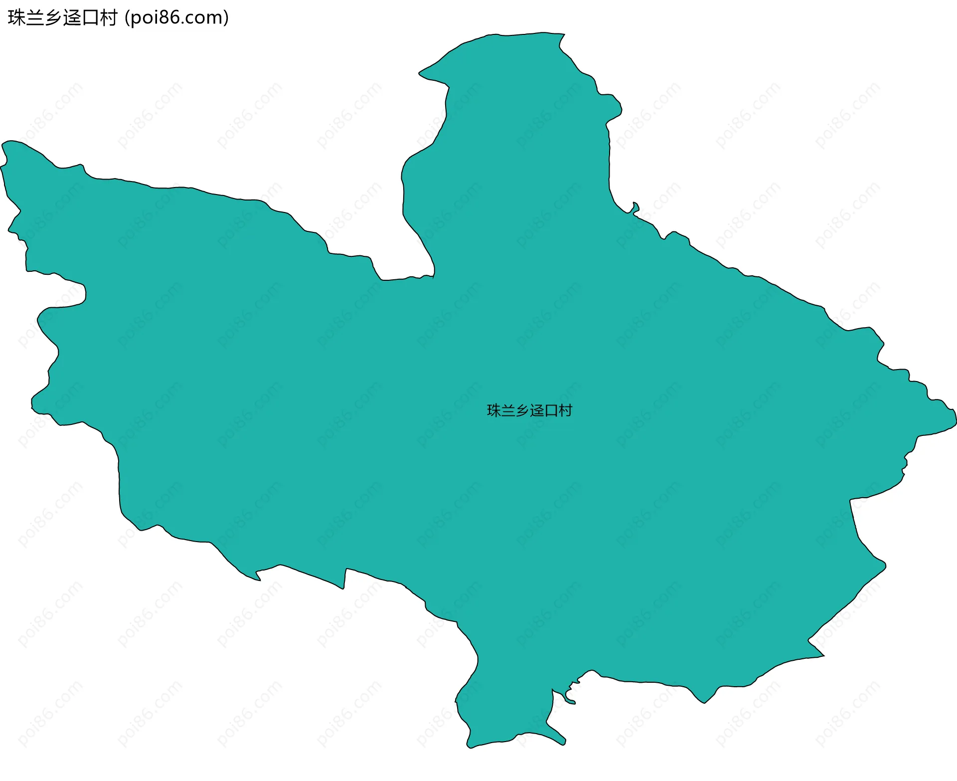 珠兰乡迳口村边界地图