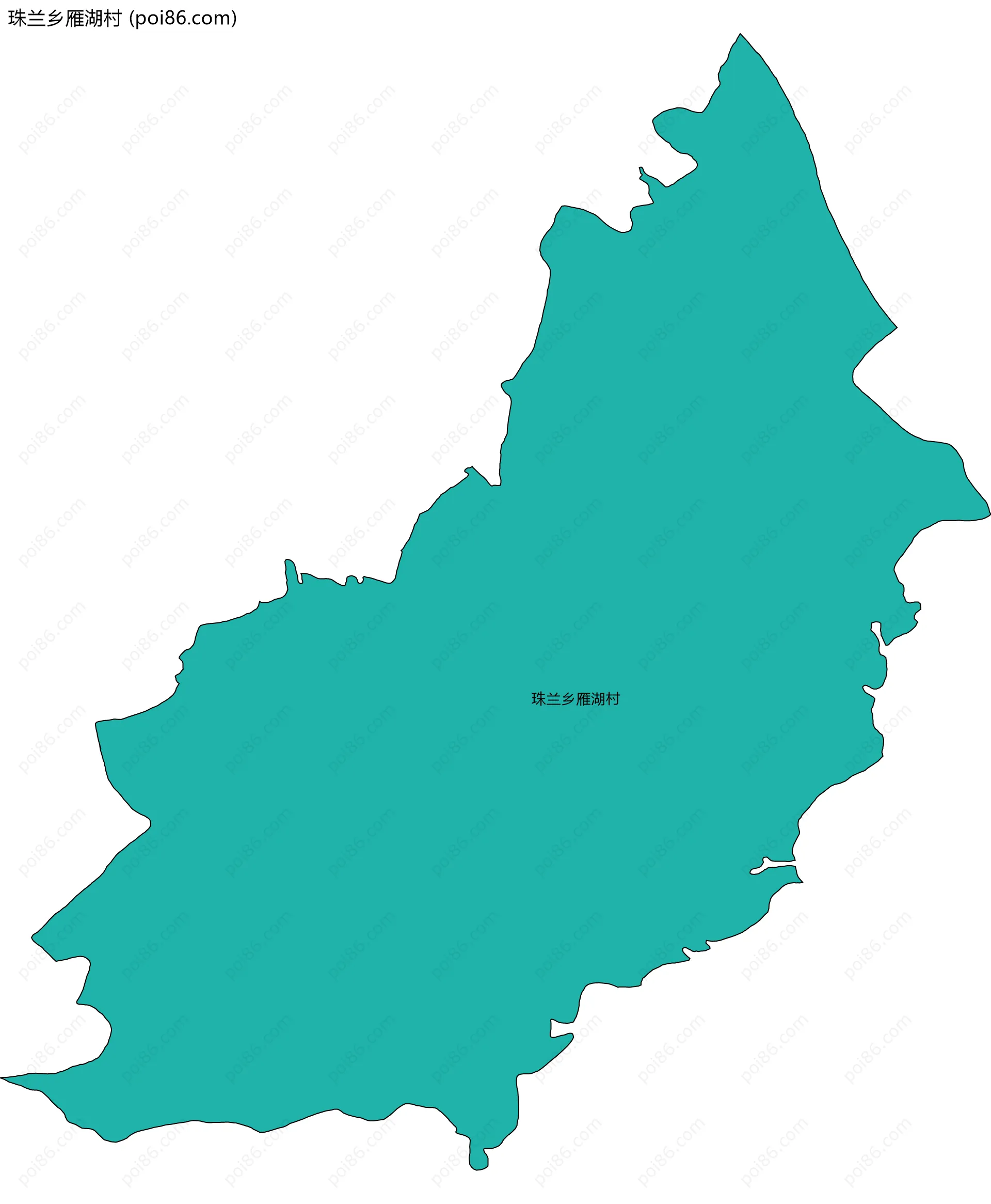 珠兰乡雁湖村边界地图