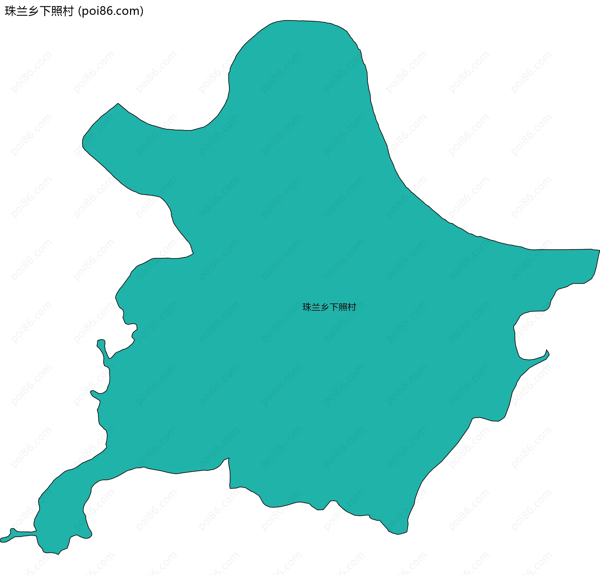 珠兰乡下照村边界地图