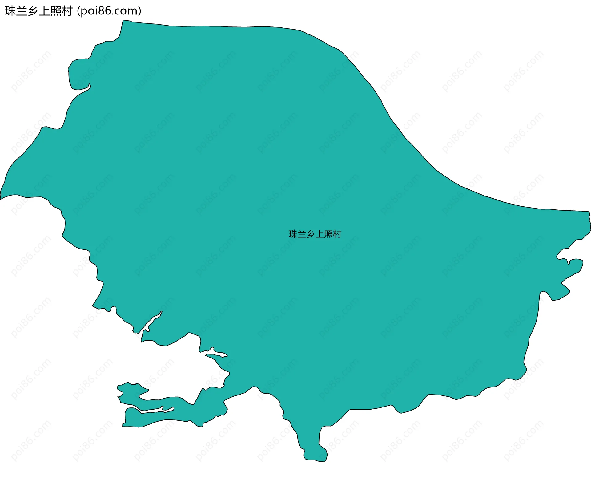 珠兰乡上照村边界地图