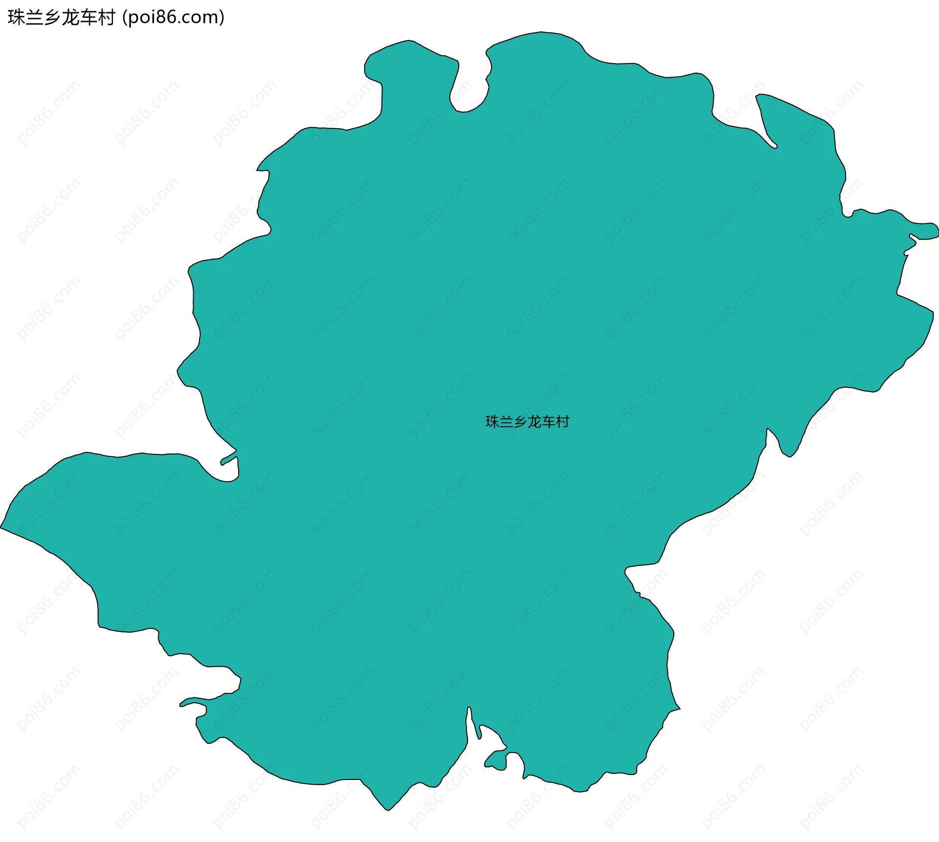 珠兰乡龙车村边界地图