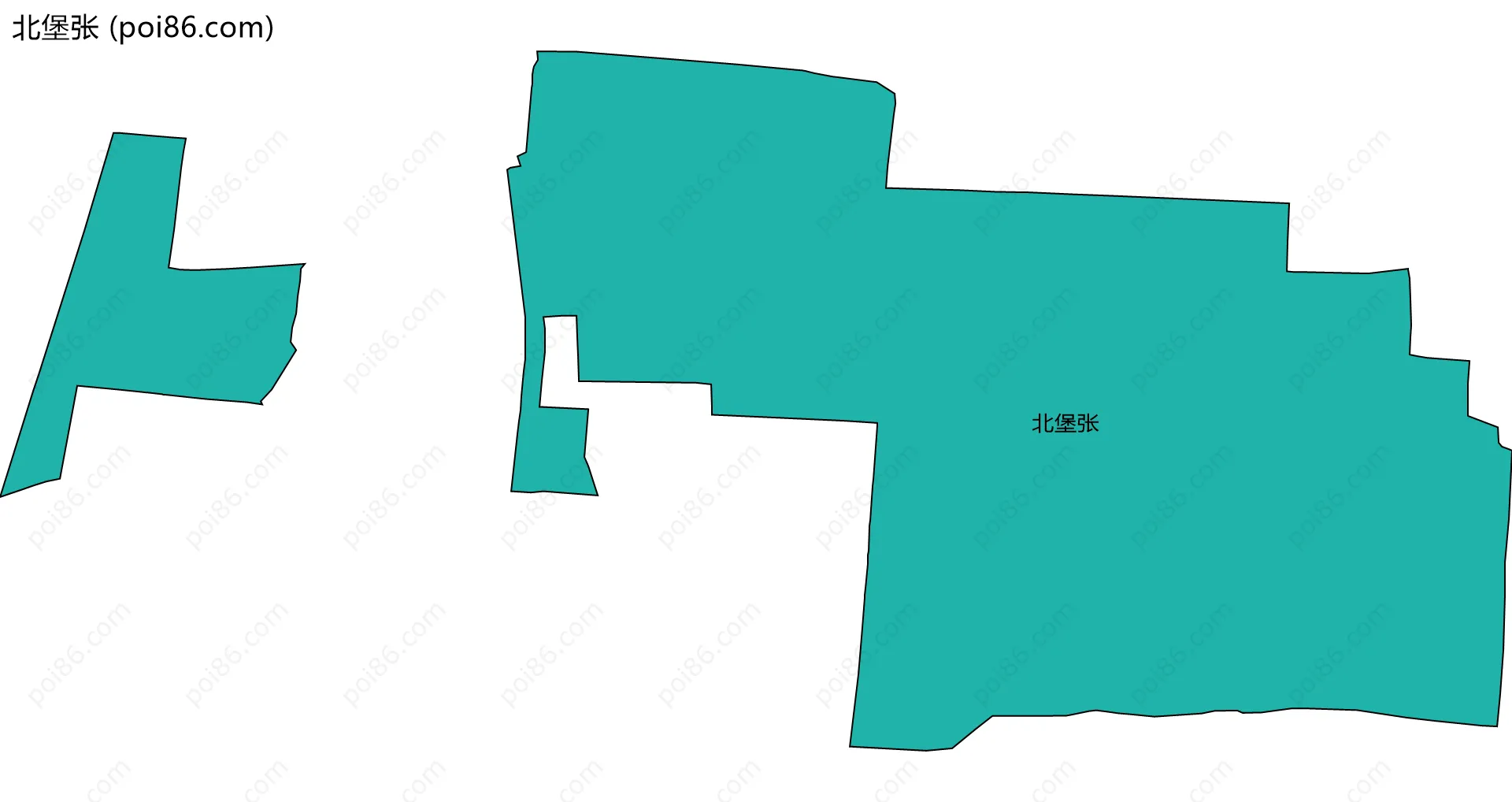 北堡张边界地图