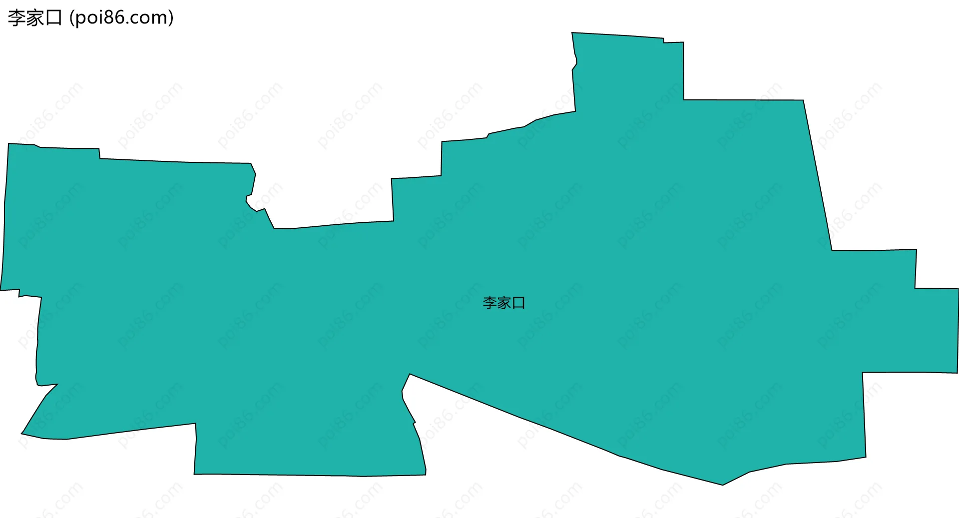 李家口边界地图