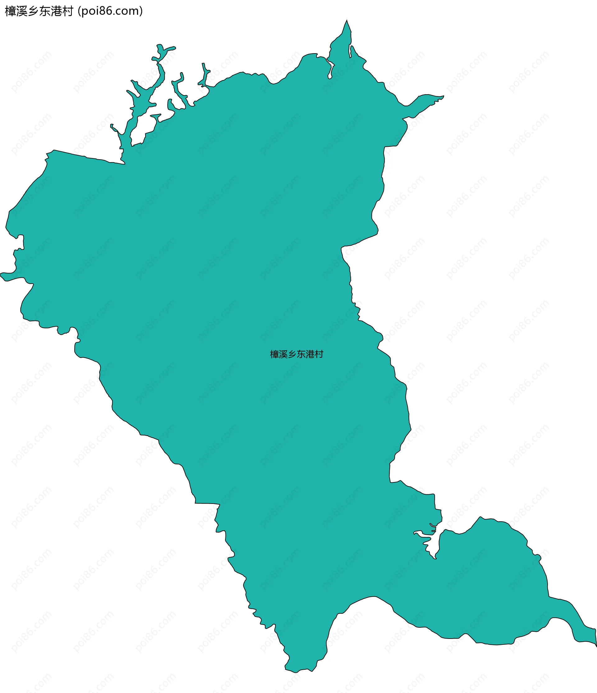 樟溪乡东港村边界地图