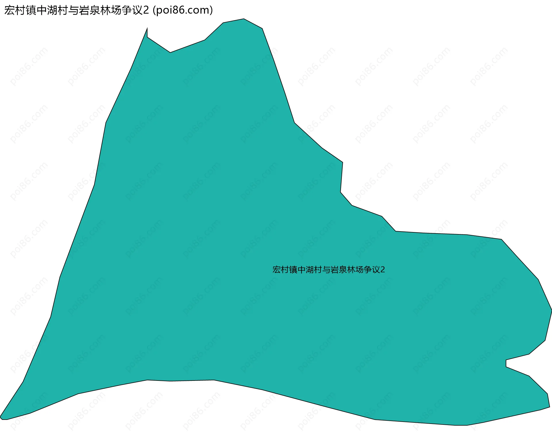 宏村镇中湖村与岩泉林场争议2边界地图
