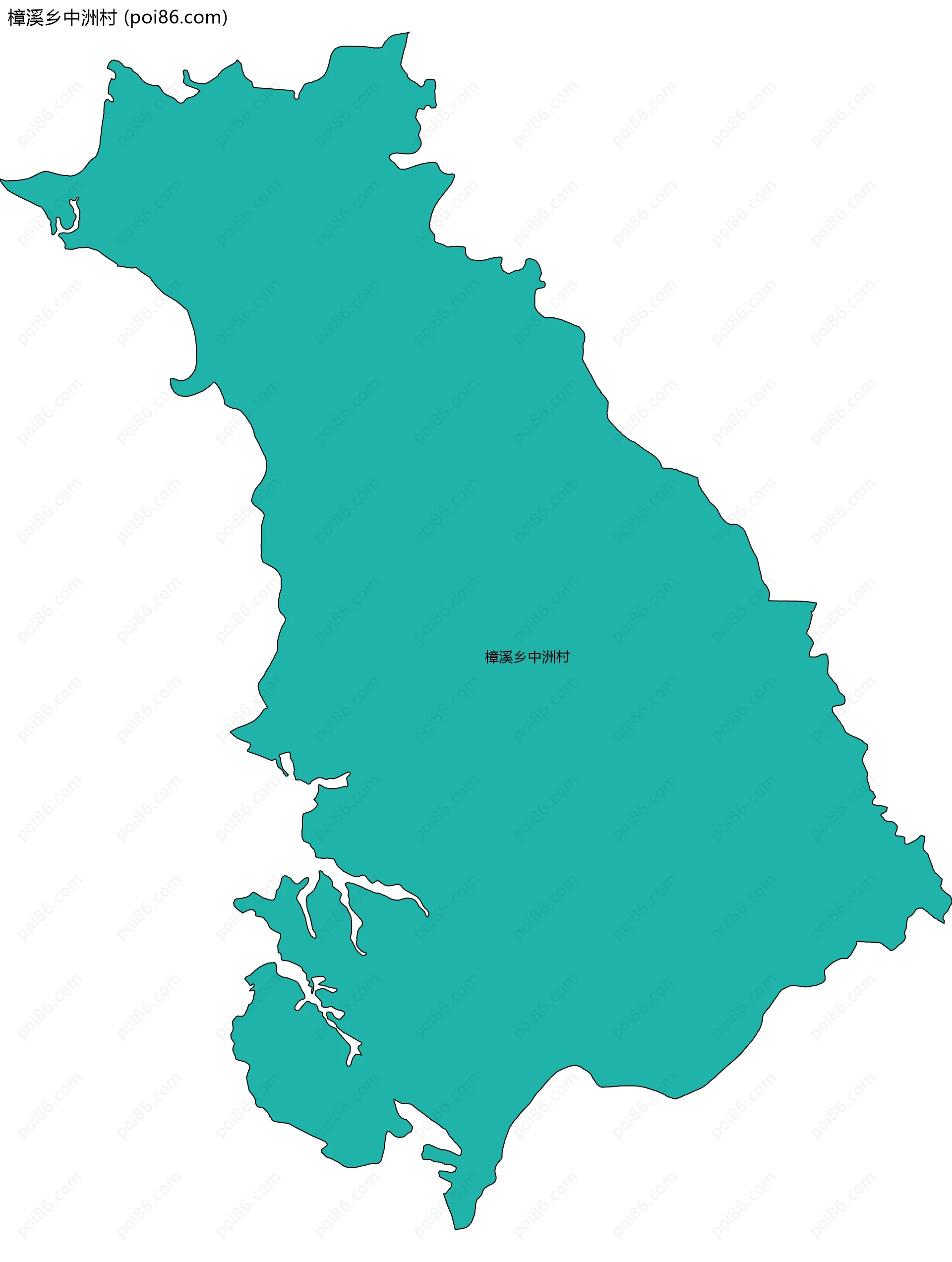 樟溪乡中洲村边界地图
