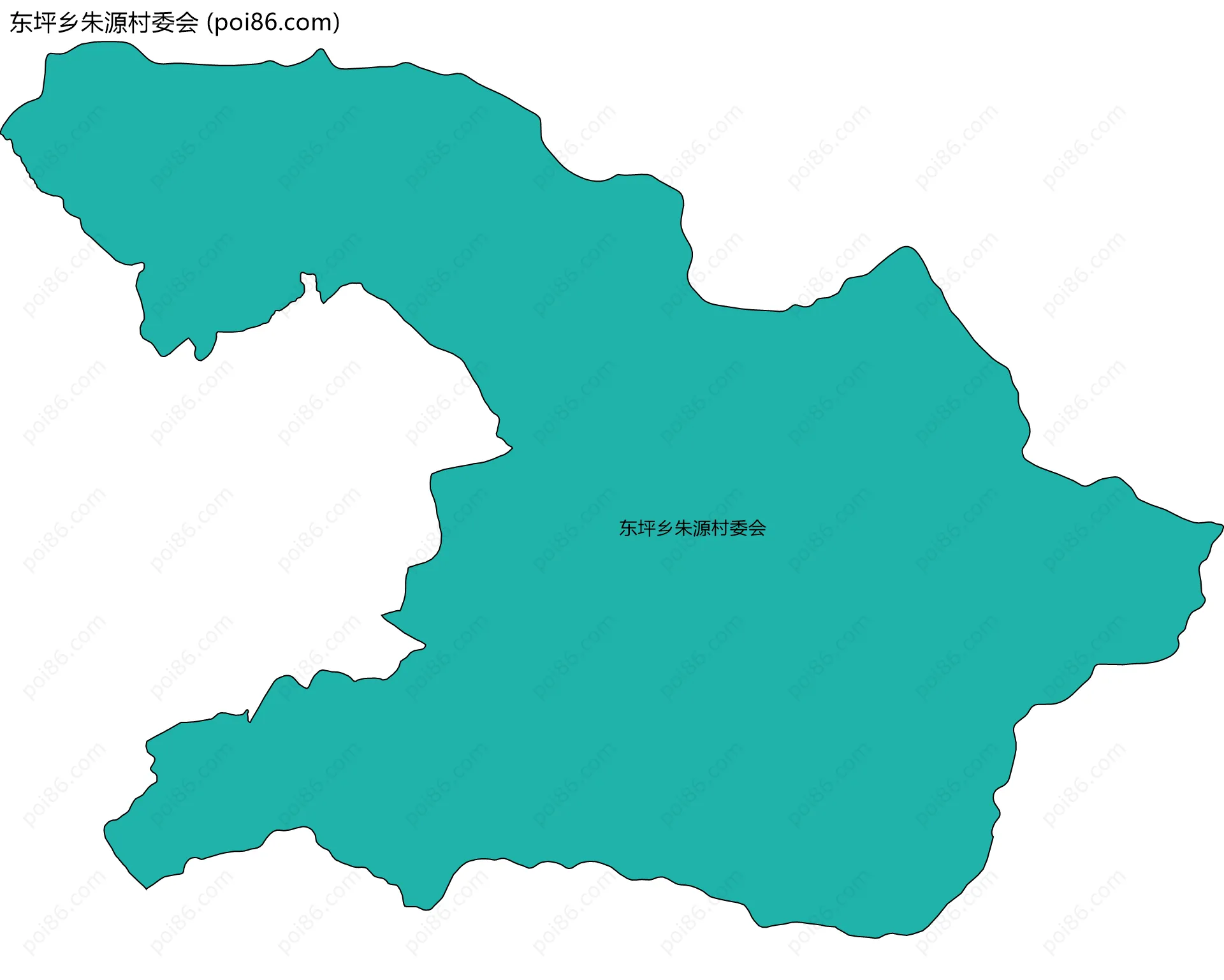 东坪乡朱源村委会边界地图
