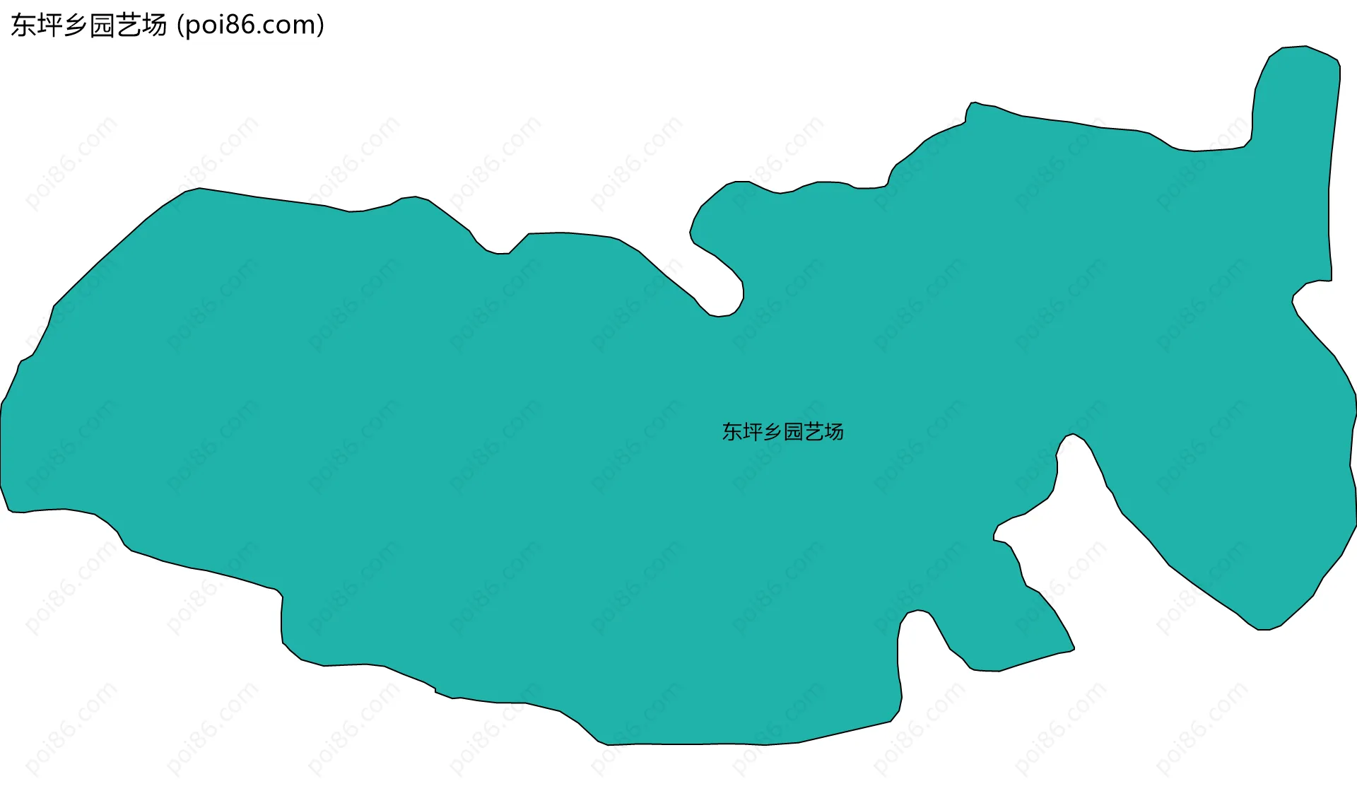 东坪乡园艺场边界地图