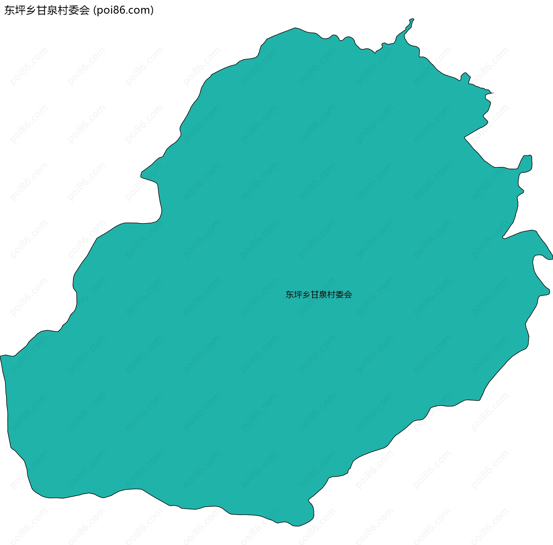 东坪乡甘泉村委会边界地图