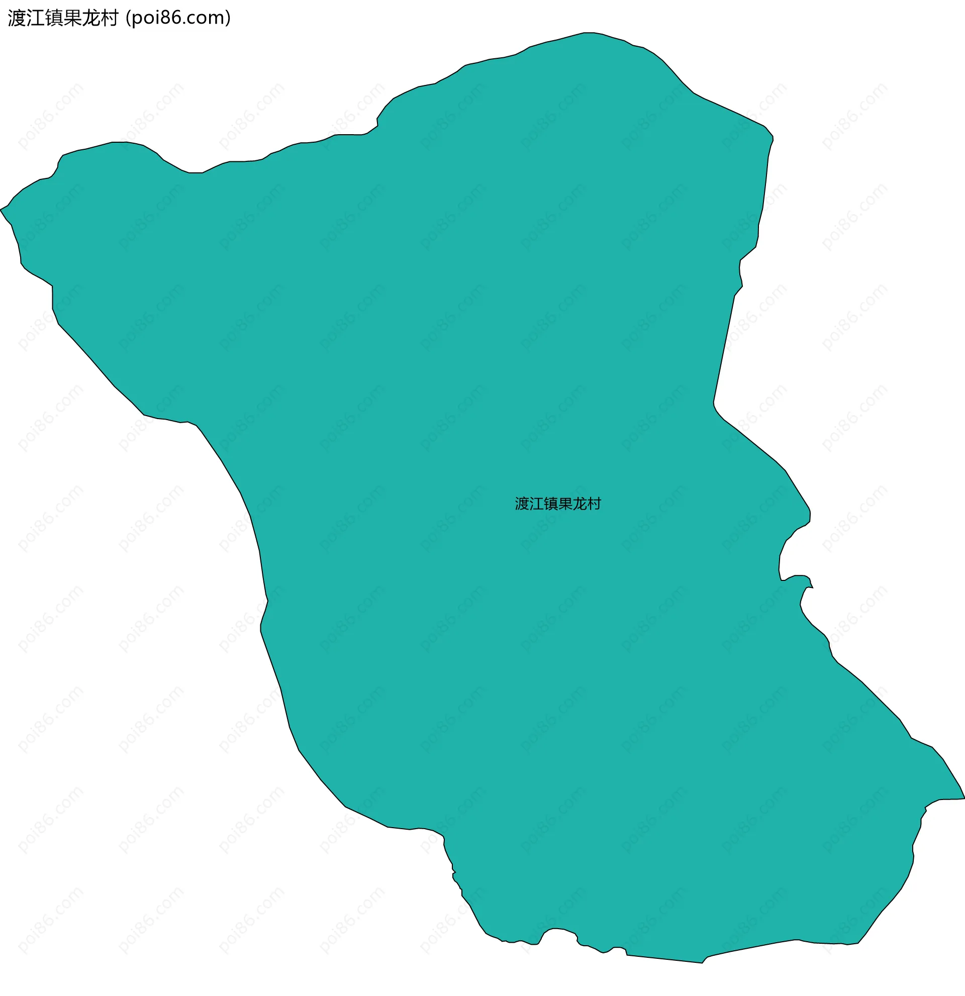 渡江镇果龙村边界地图