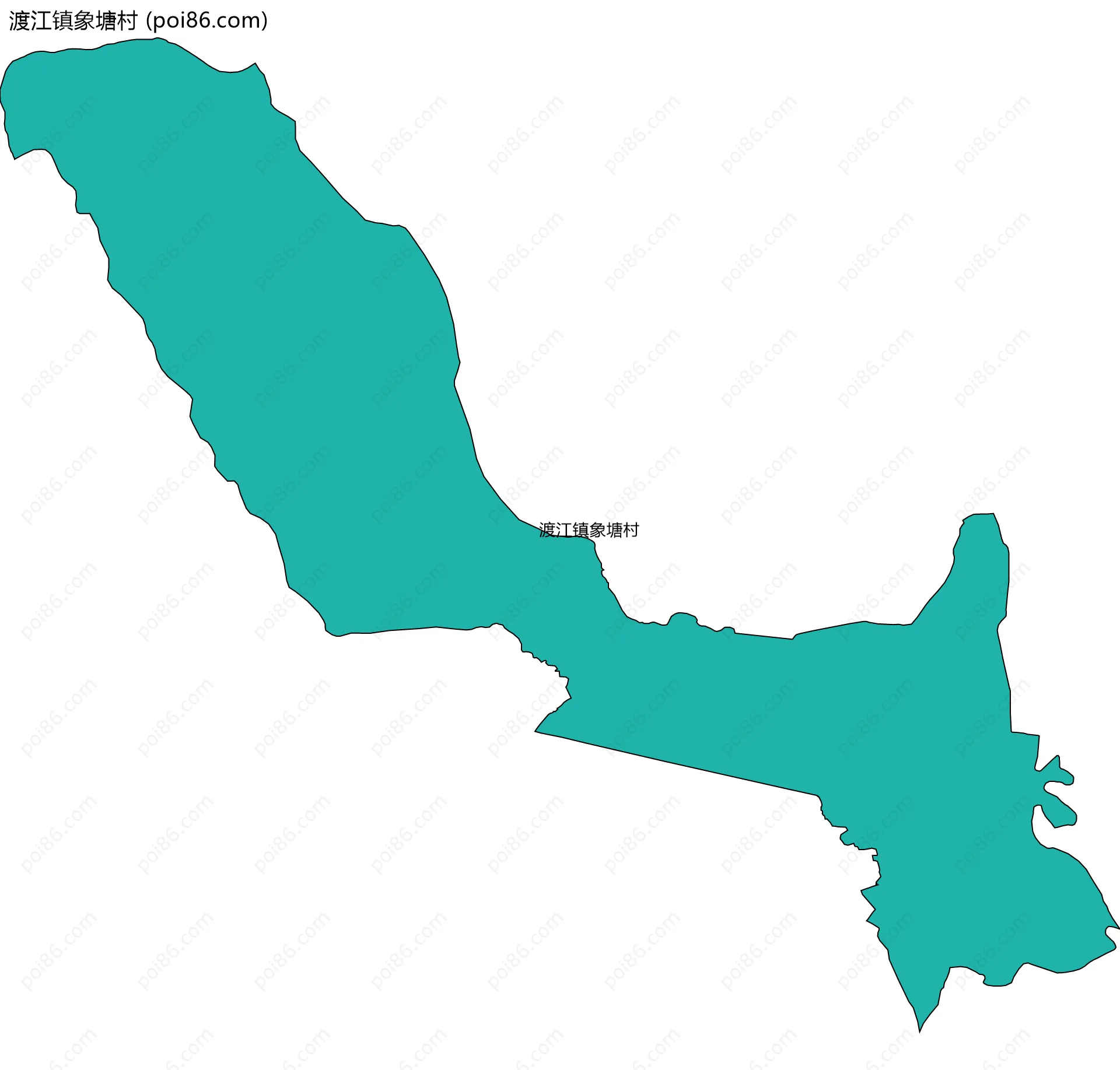 渡江镇象塘村边界地图