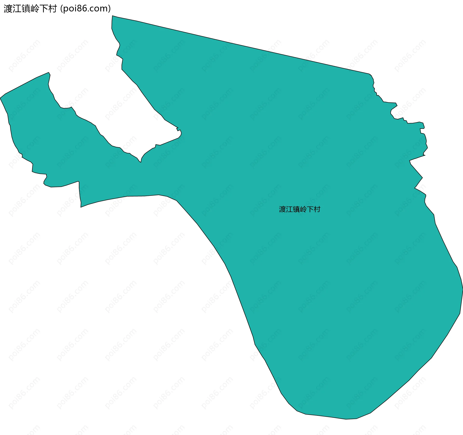 渡江镇岭下村边界地图