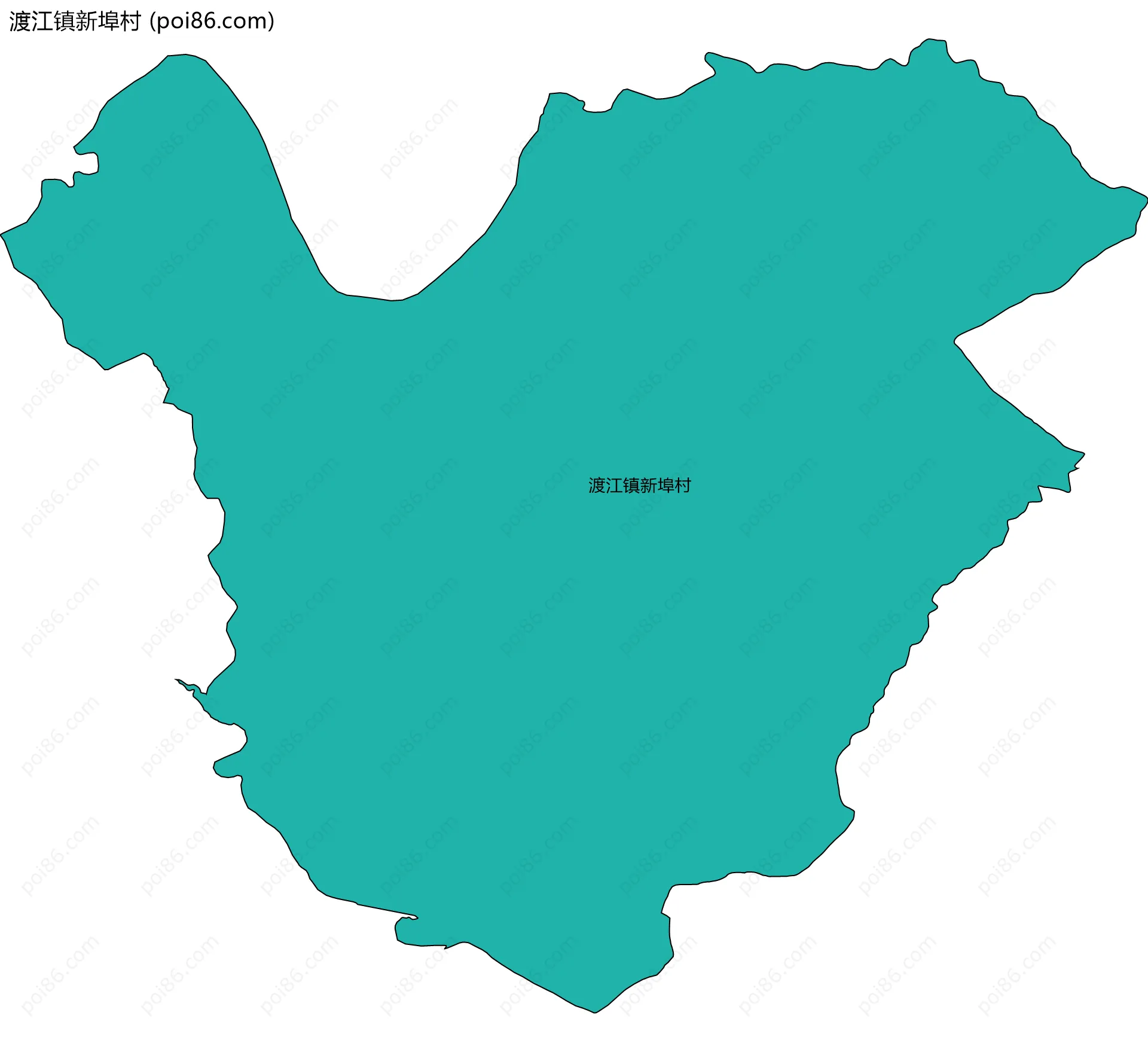 渡江镇新埠村边界地图
