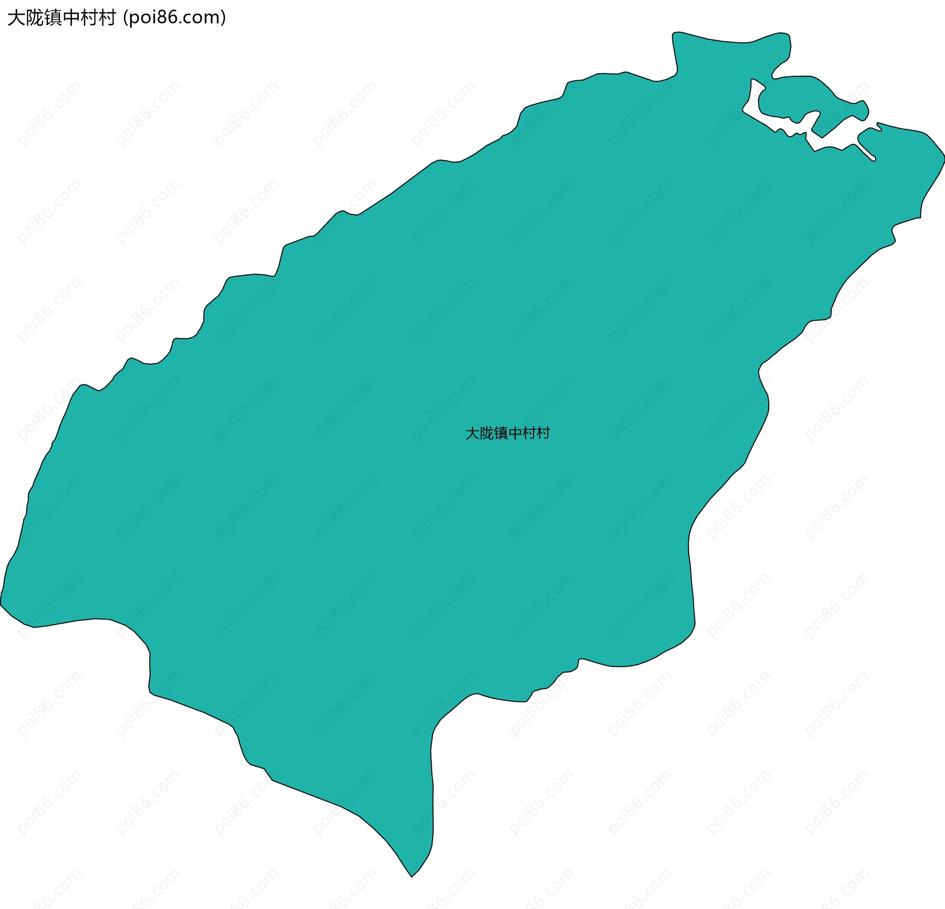 大陇镇中村村边界地图