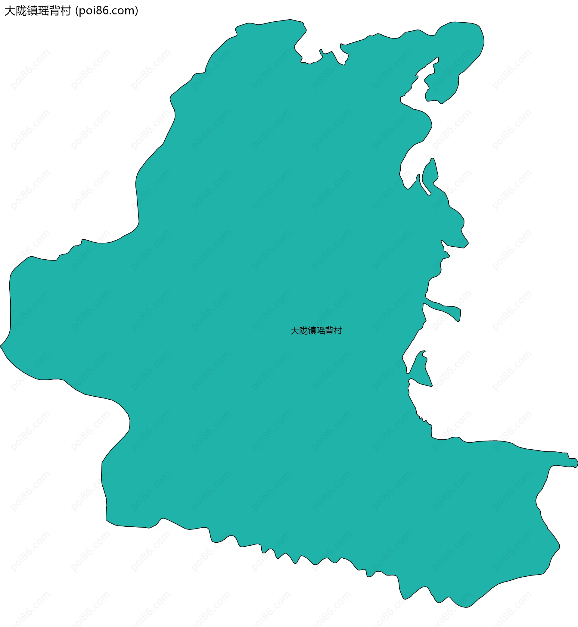 大陇镇瑶背村边界地图