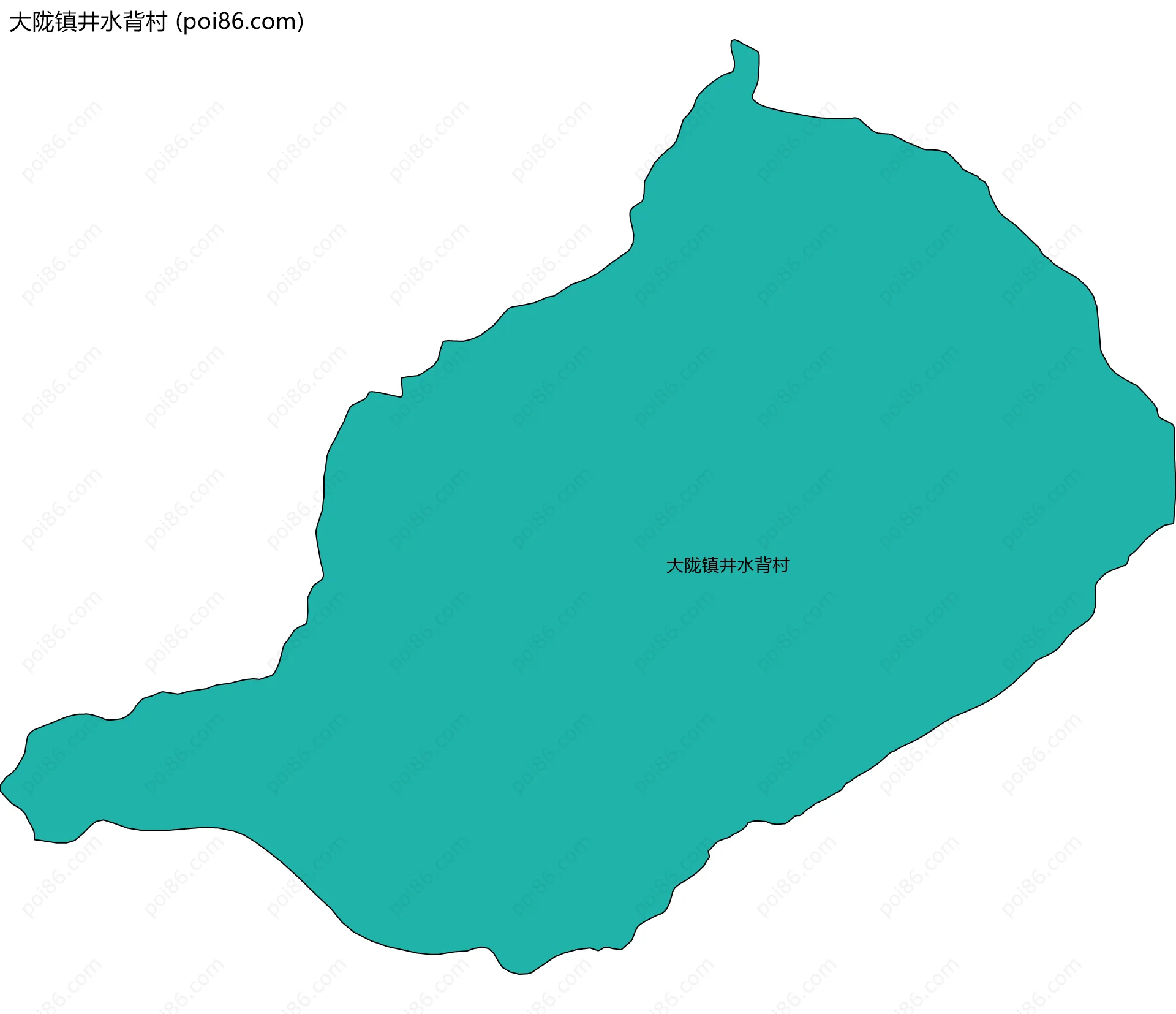 大陇镇井水背村边界地图
