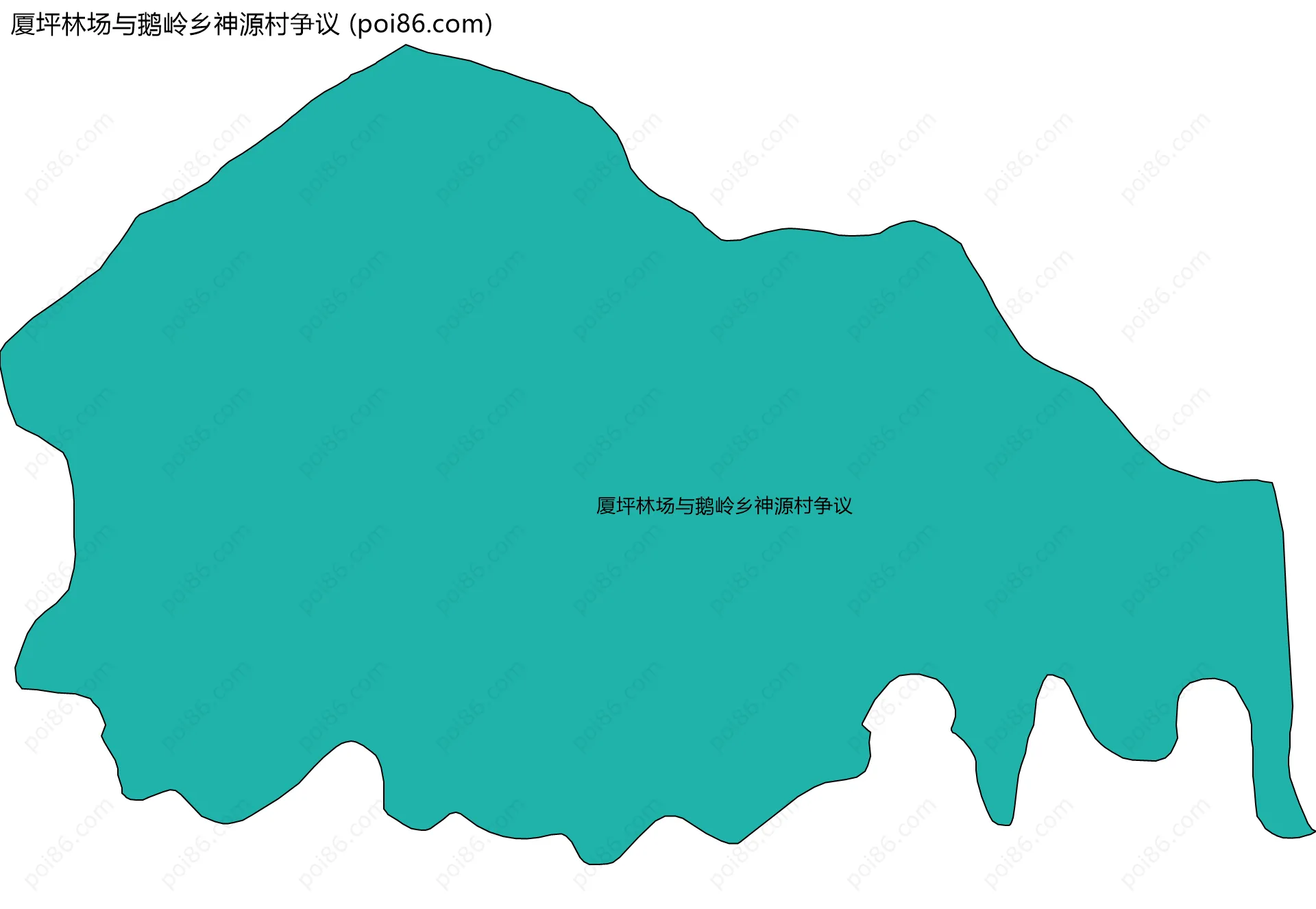厦坪林场与鹅岭乡神源村争议边界地图