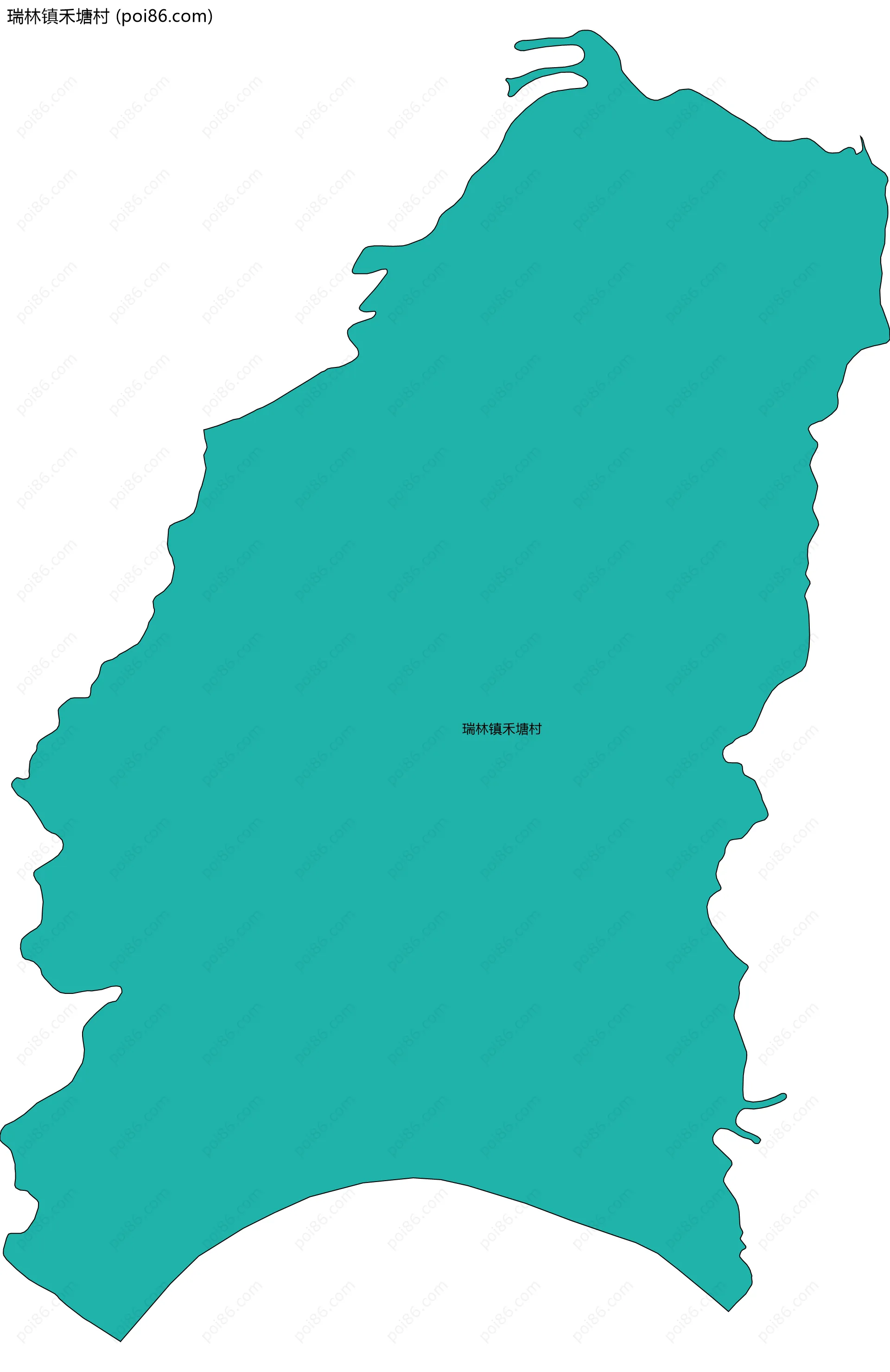 瑞林镇禾塘村边界地图