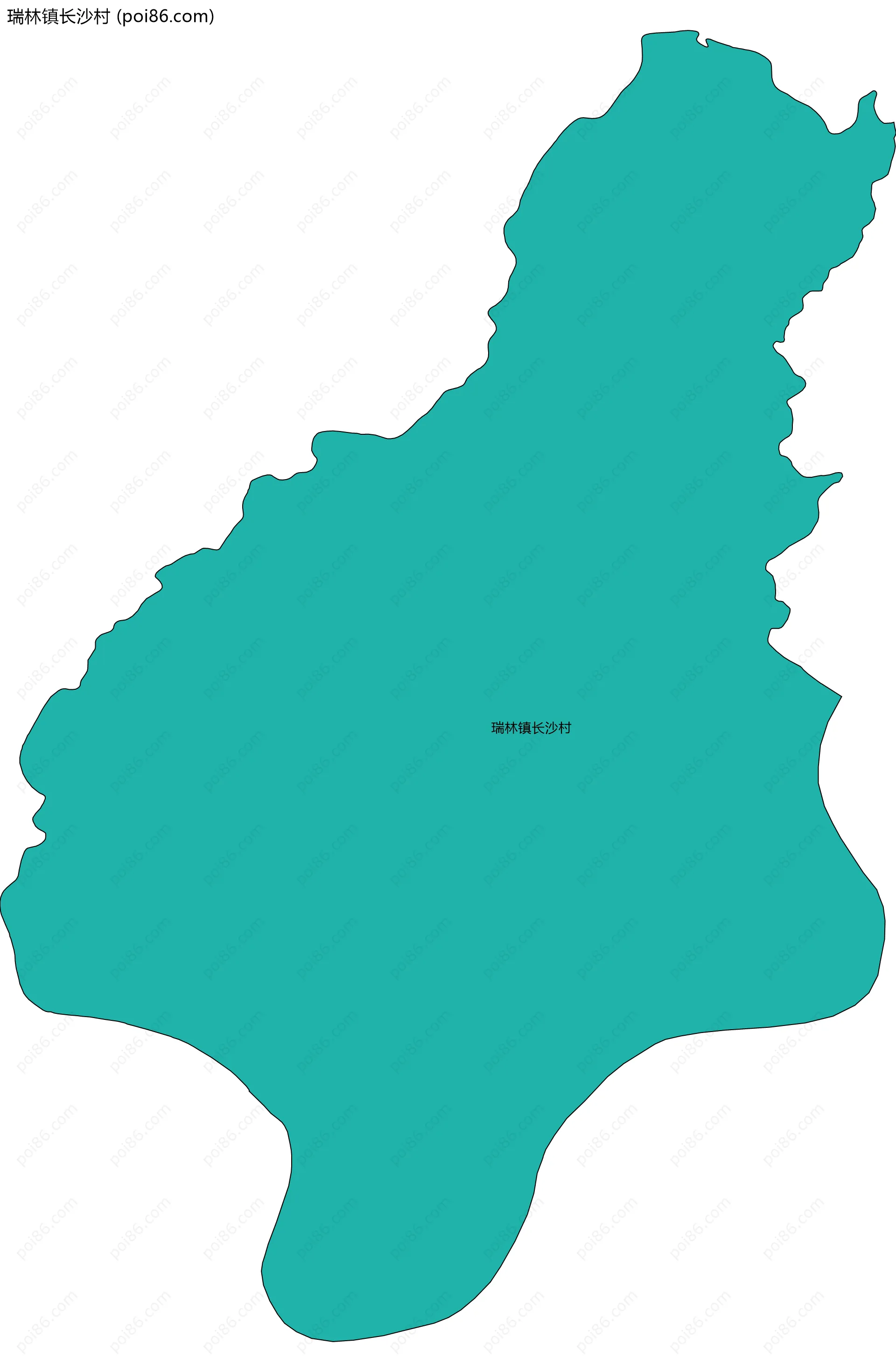 瑞林镇长沙村边界地图