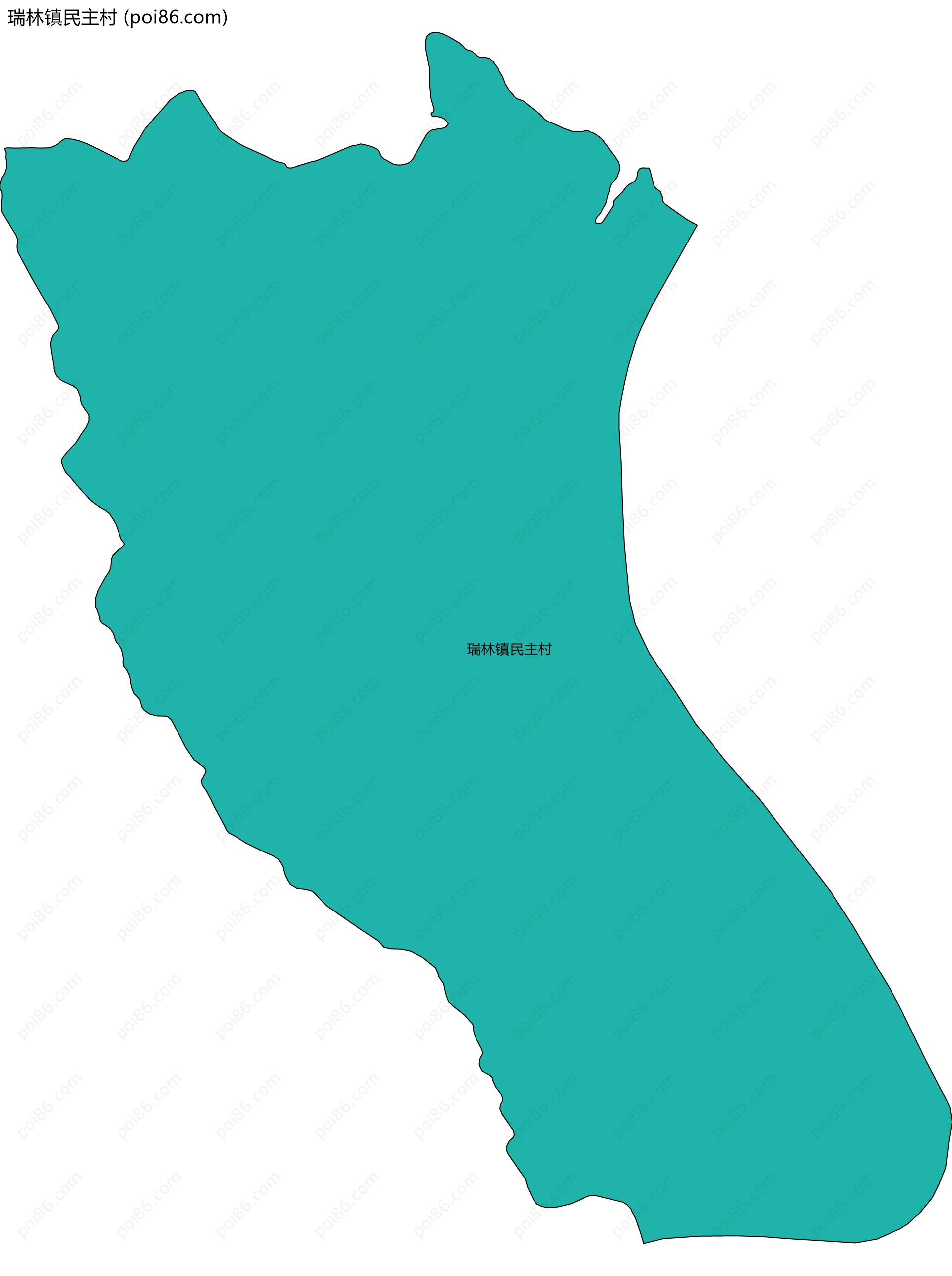 瑞林镇民主村边界地图