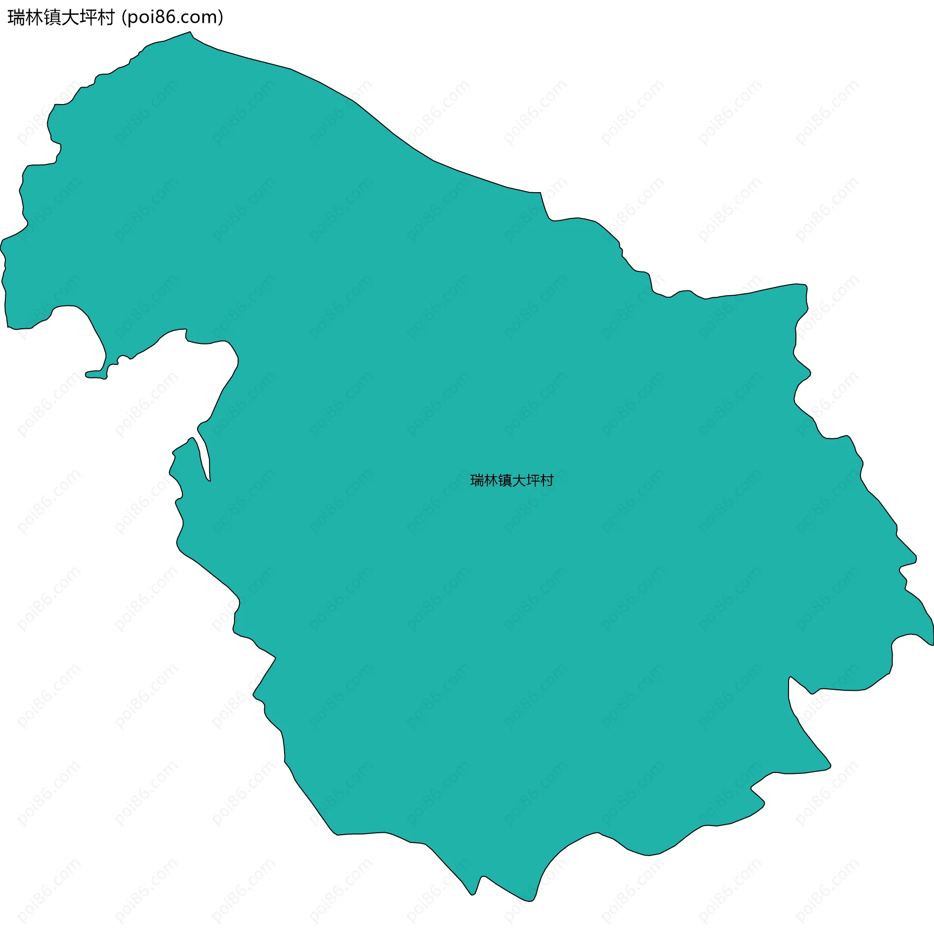 瑞林镇大坪村边界地图