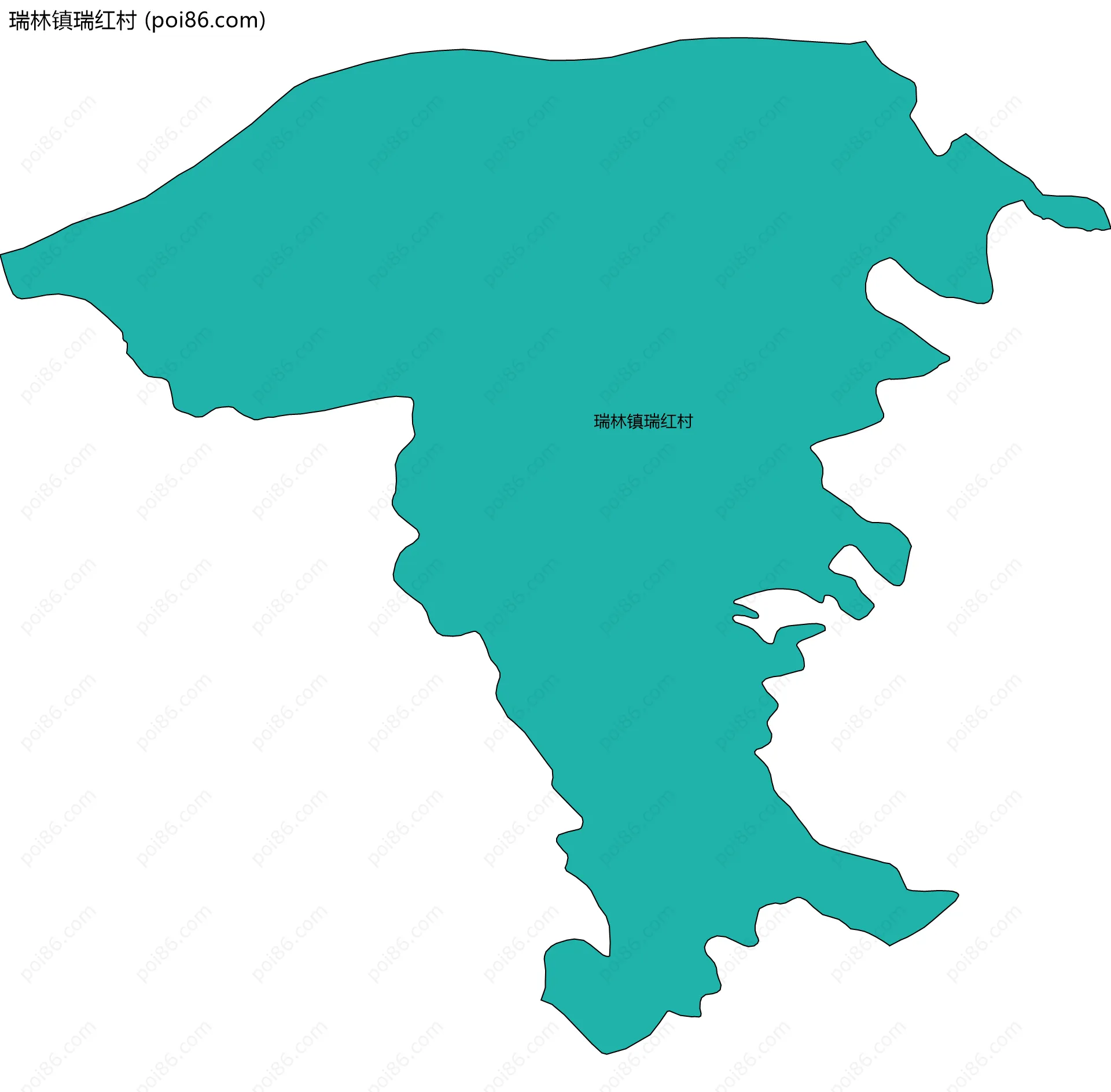 瑞林镇瑞红村边界地图