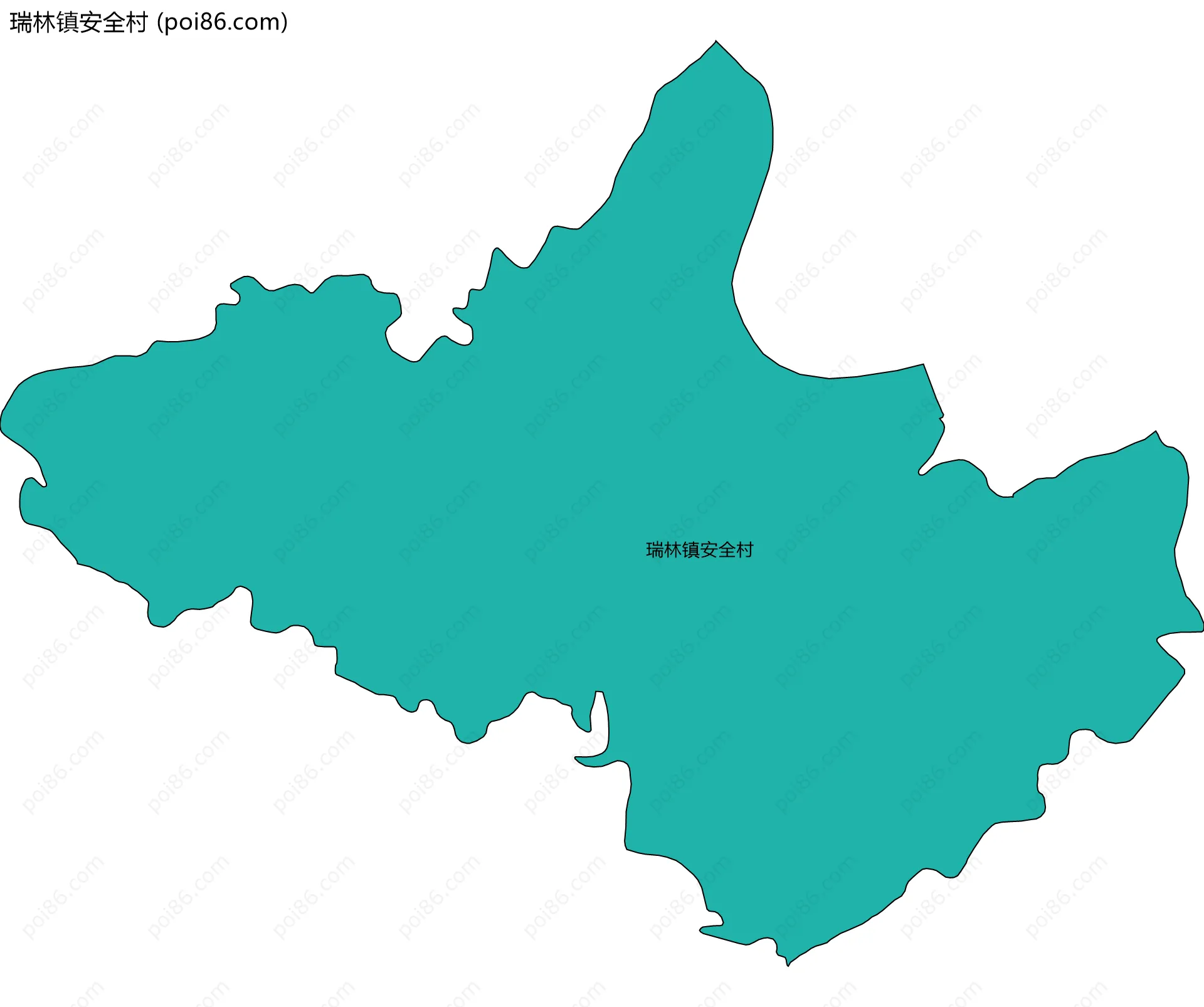 瑞林镇安全村边界地图