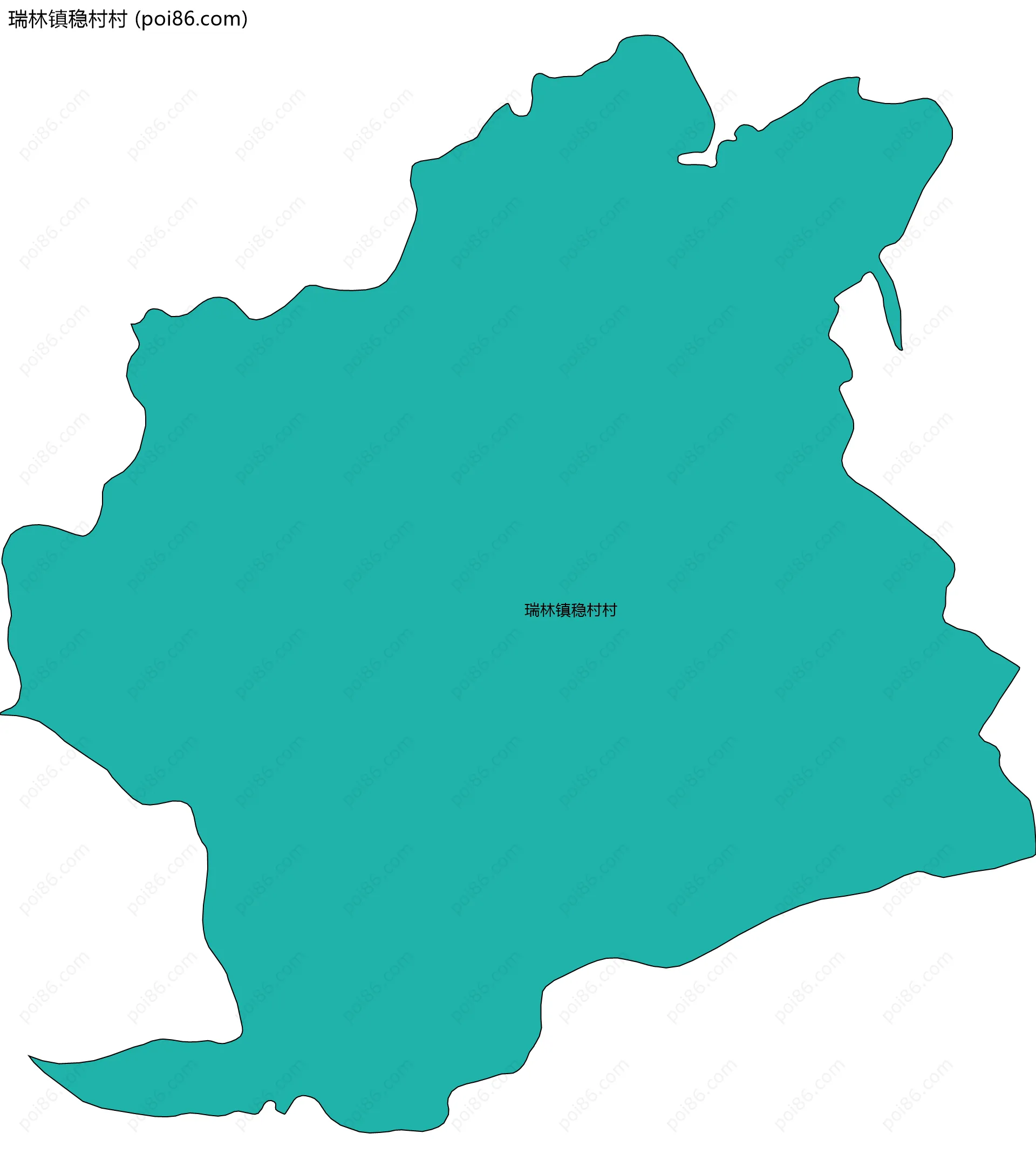 瑞林镇稳村村边界地图