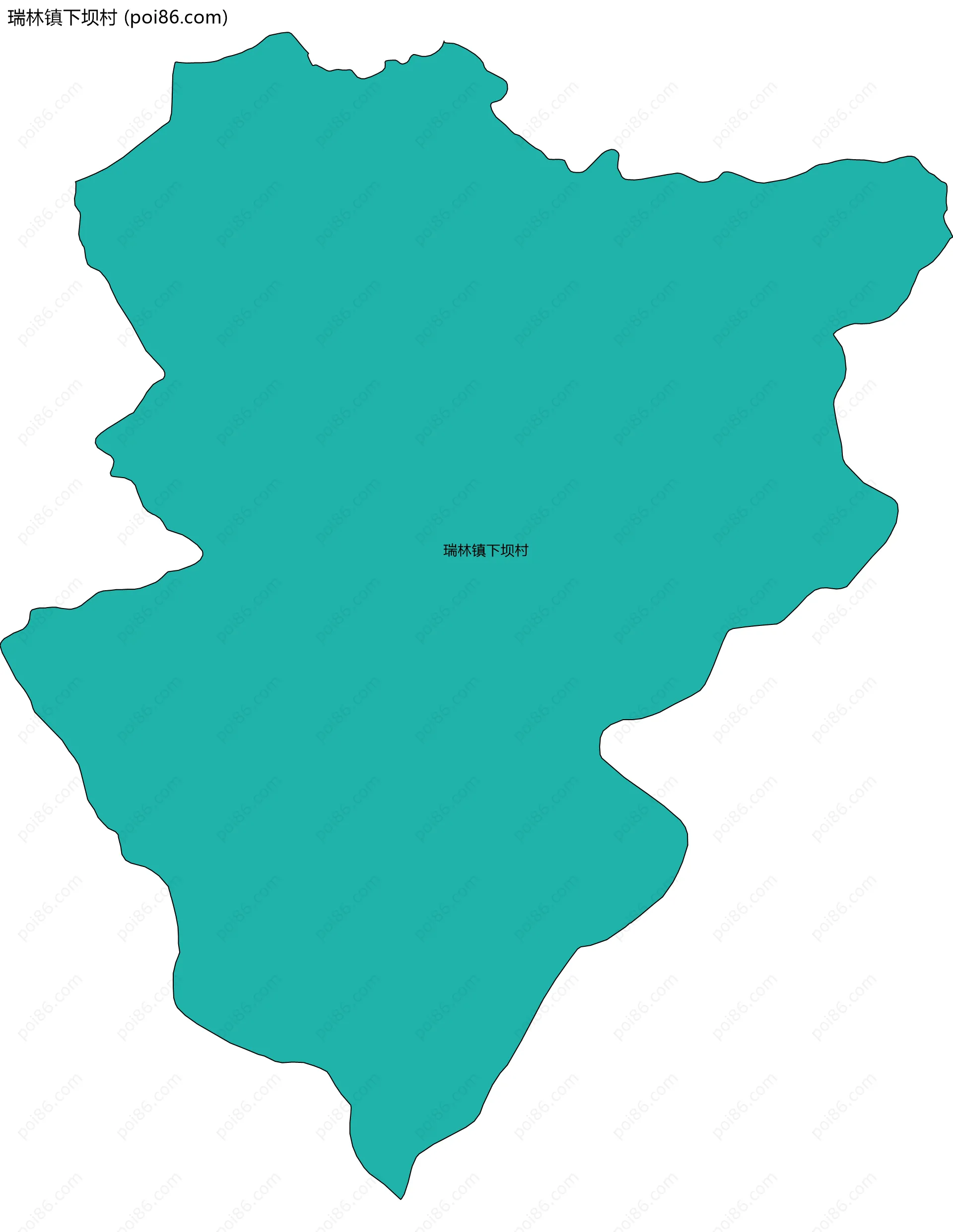 瑞林镇下坝村边界地图