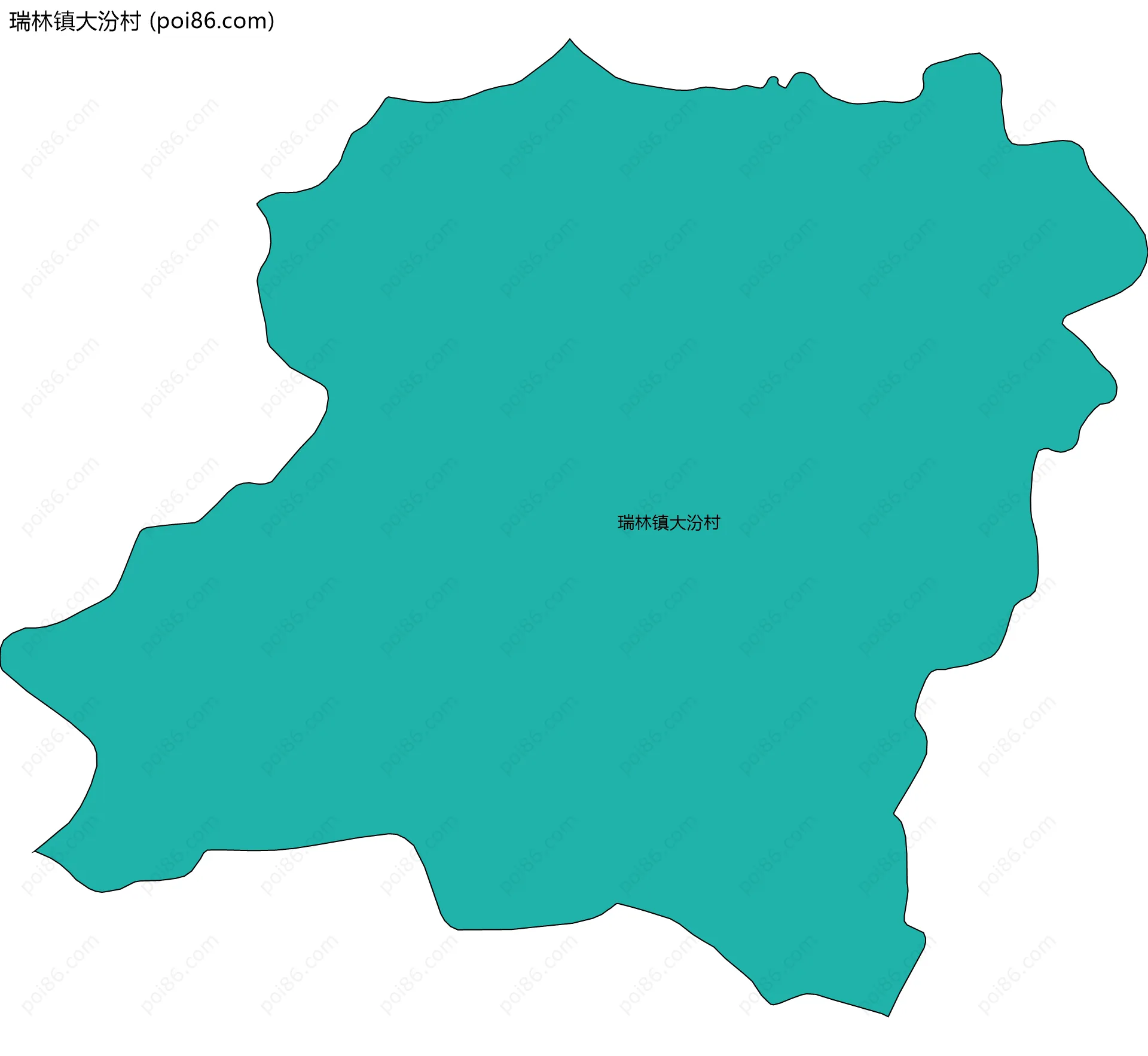 瑞林镇大汾村边界地图