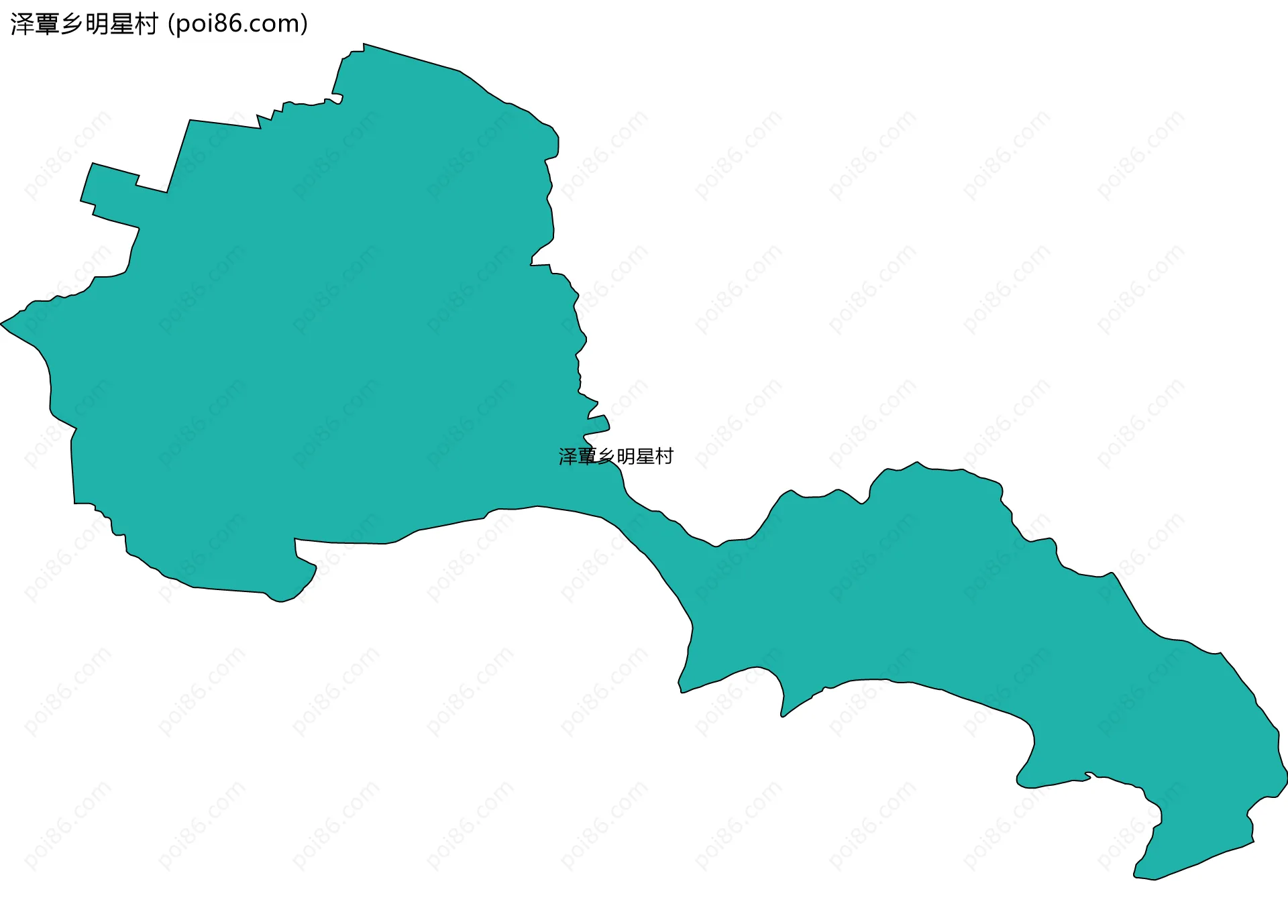 泽覃乡明星村边界地图