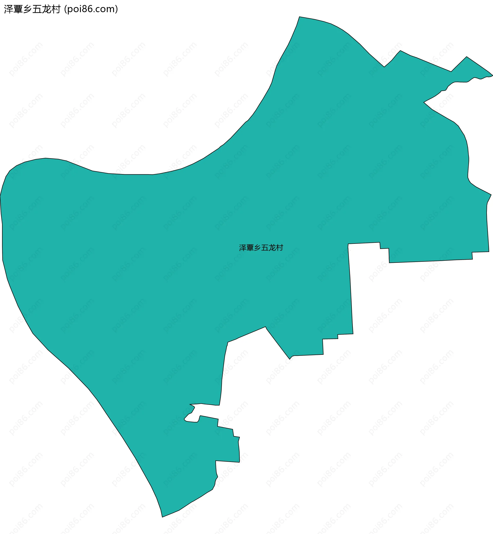 泽覃乡五龙村边界地图