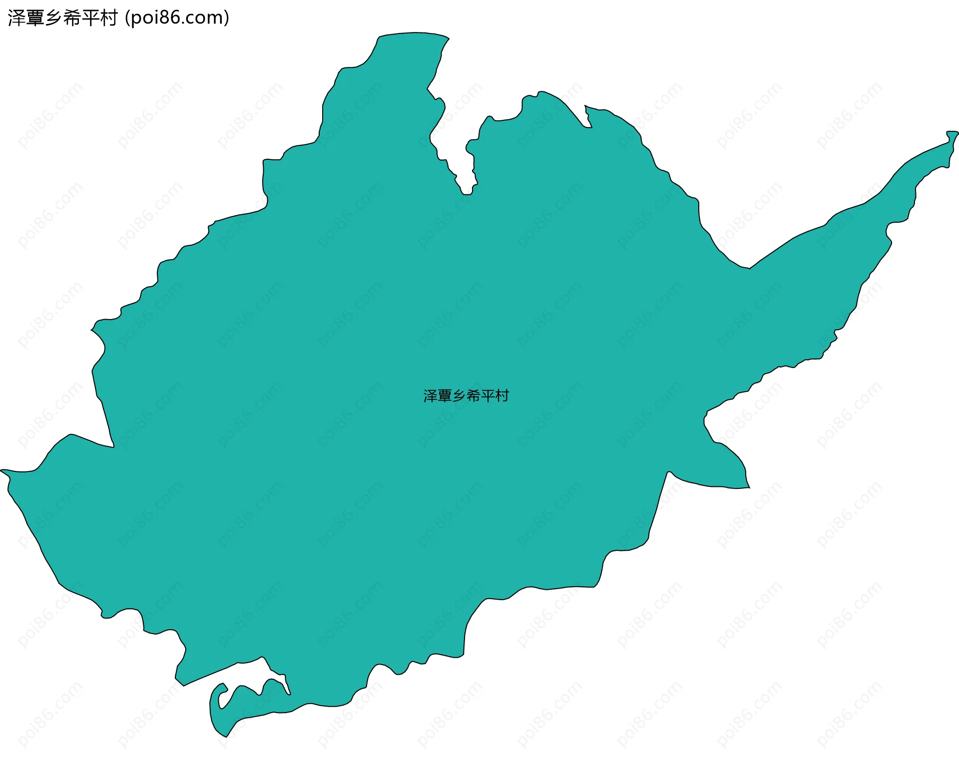 泽覃乡希平村边界地图