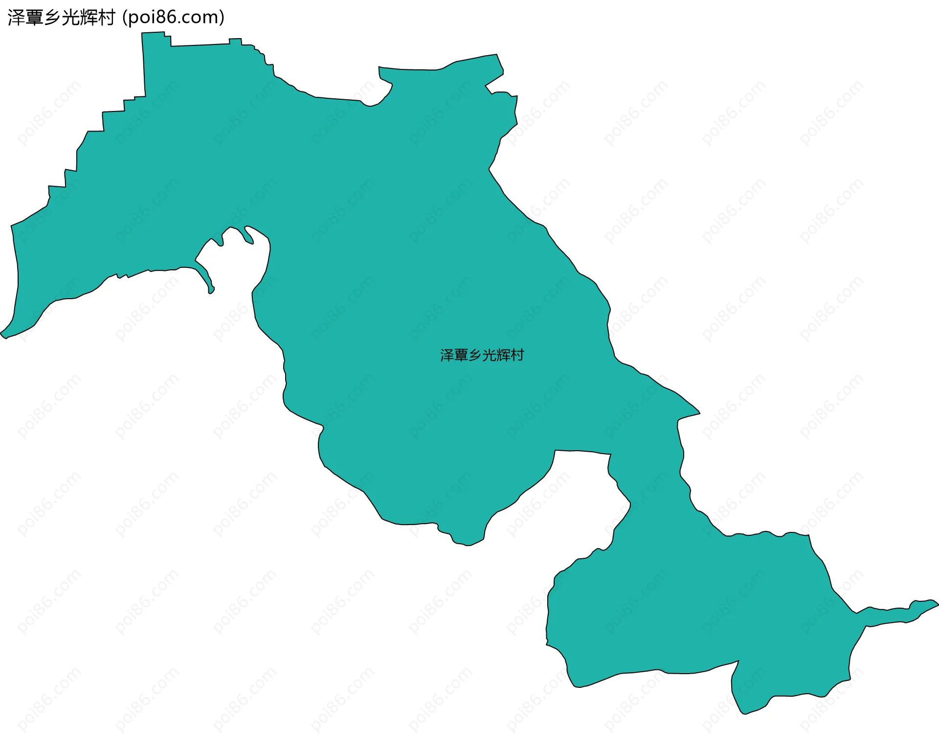 泽覃乡光辉村边界地图