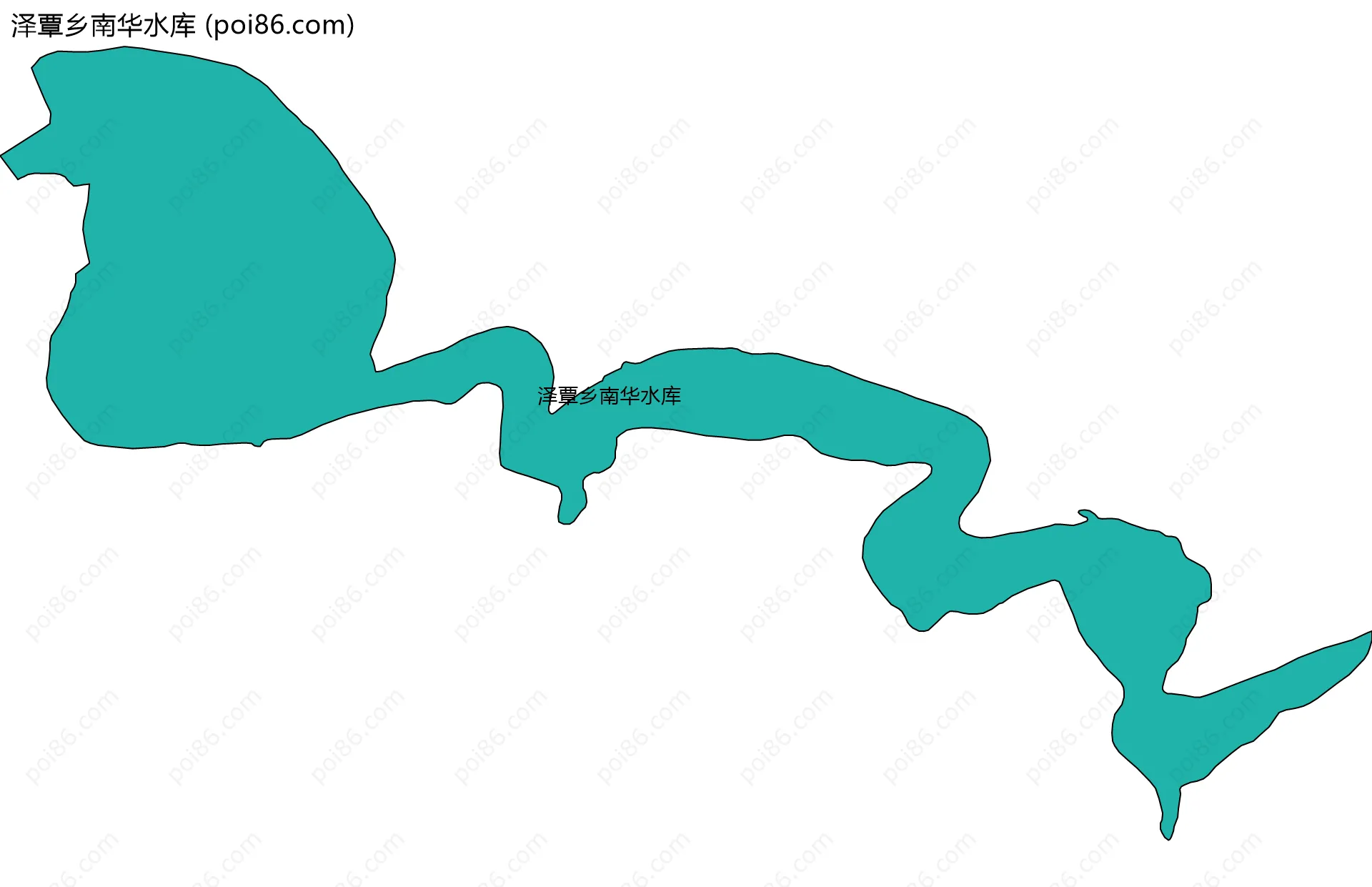 泽覃乡南华水库边界地图