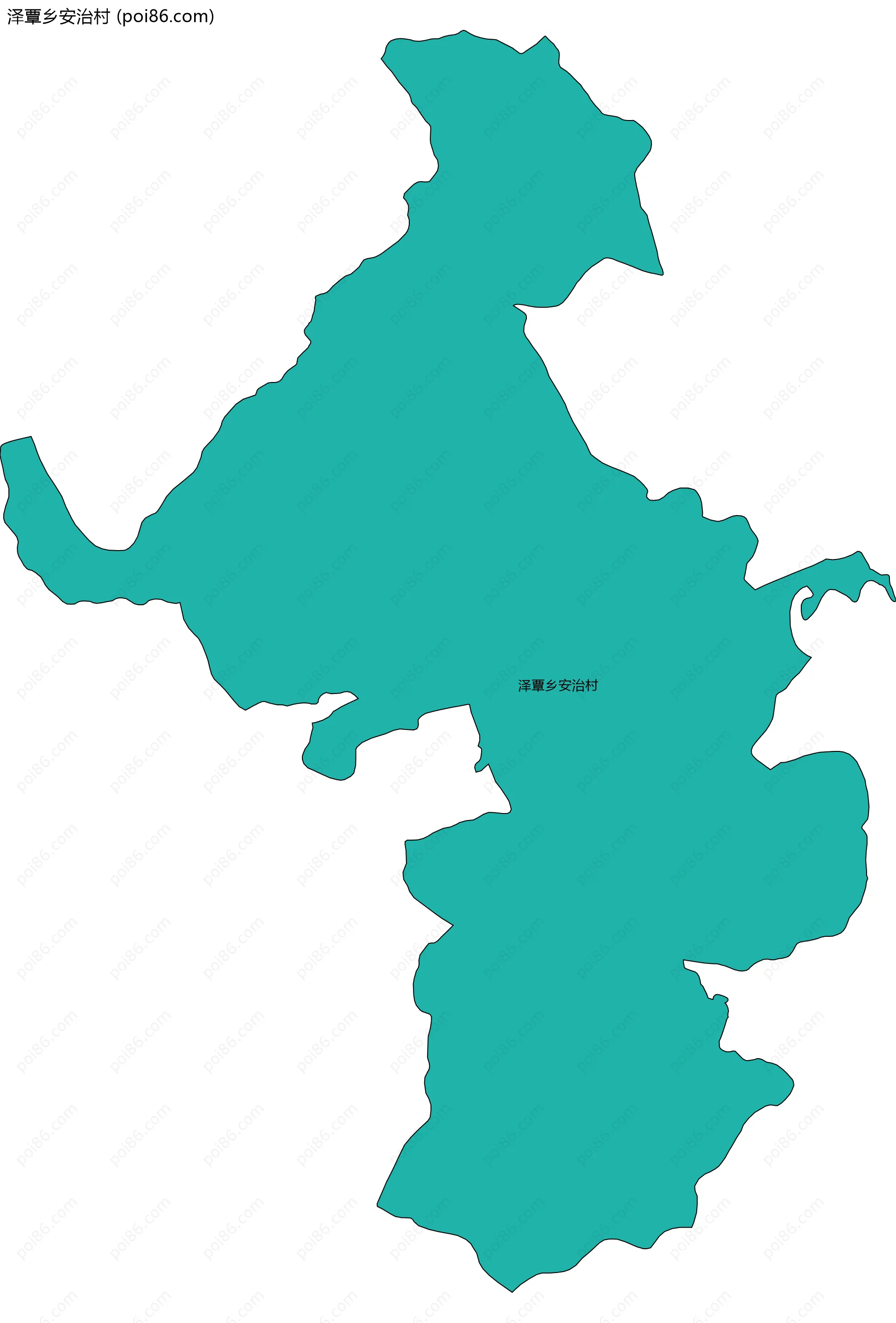 泽覃乡安治村边界地图