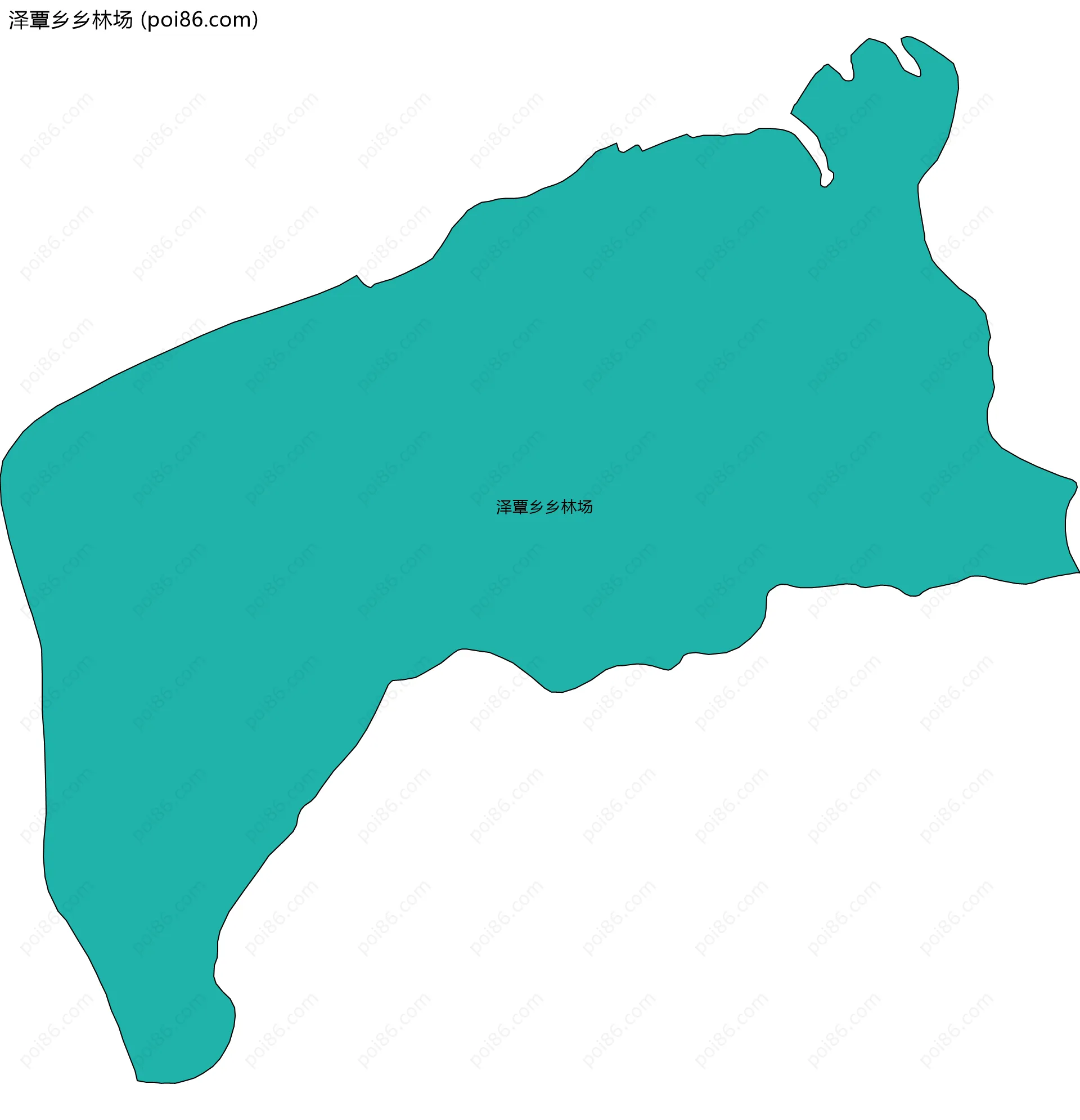 泽覃乡乡林场边界地图