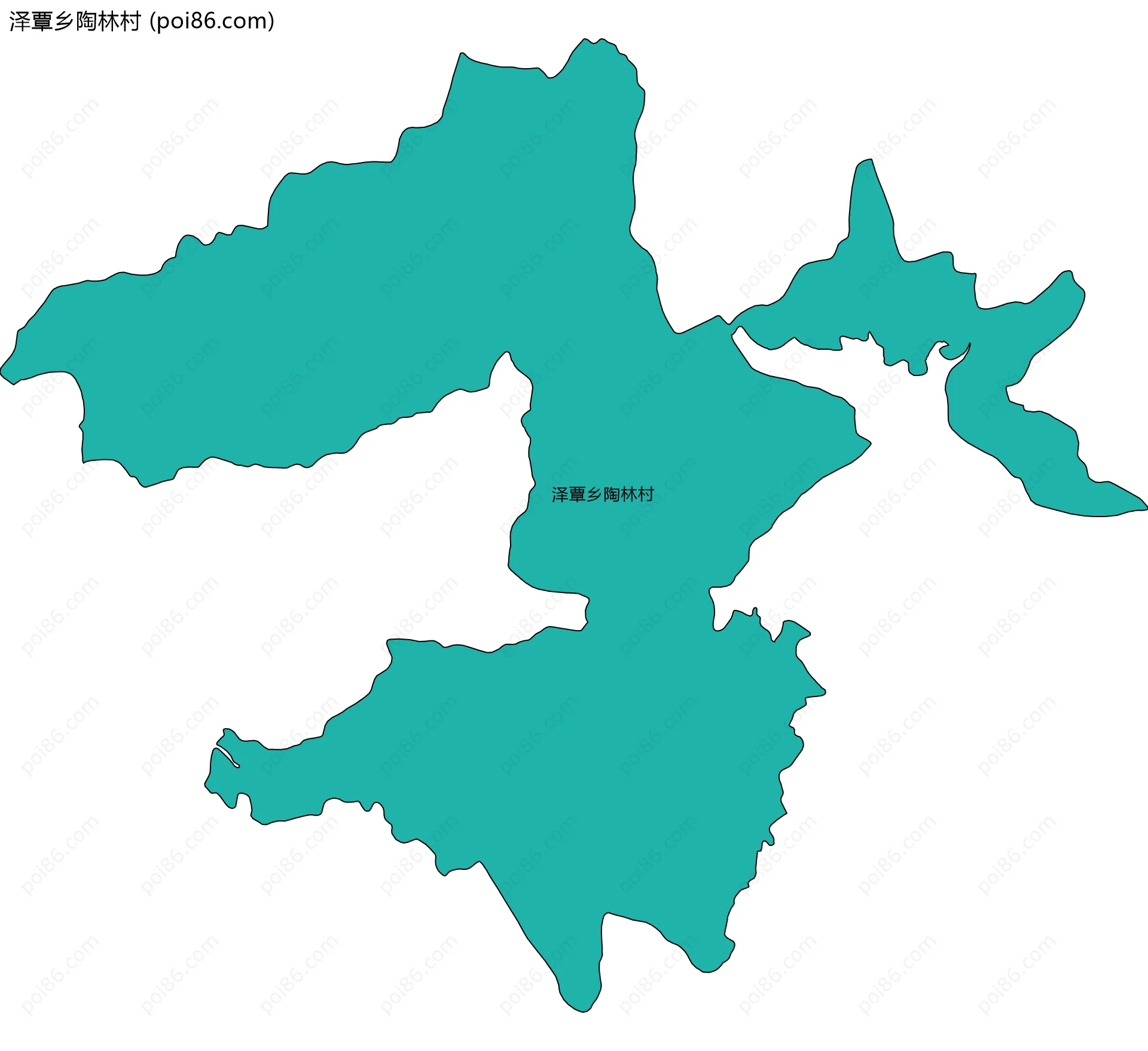 泽覃乡陶林村边界地图