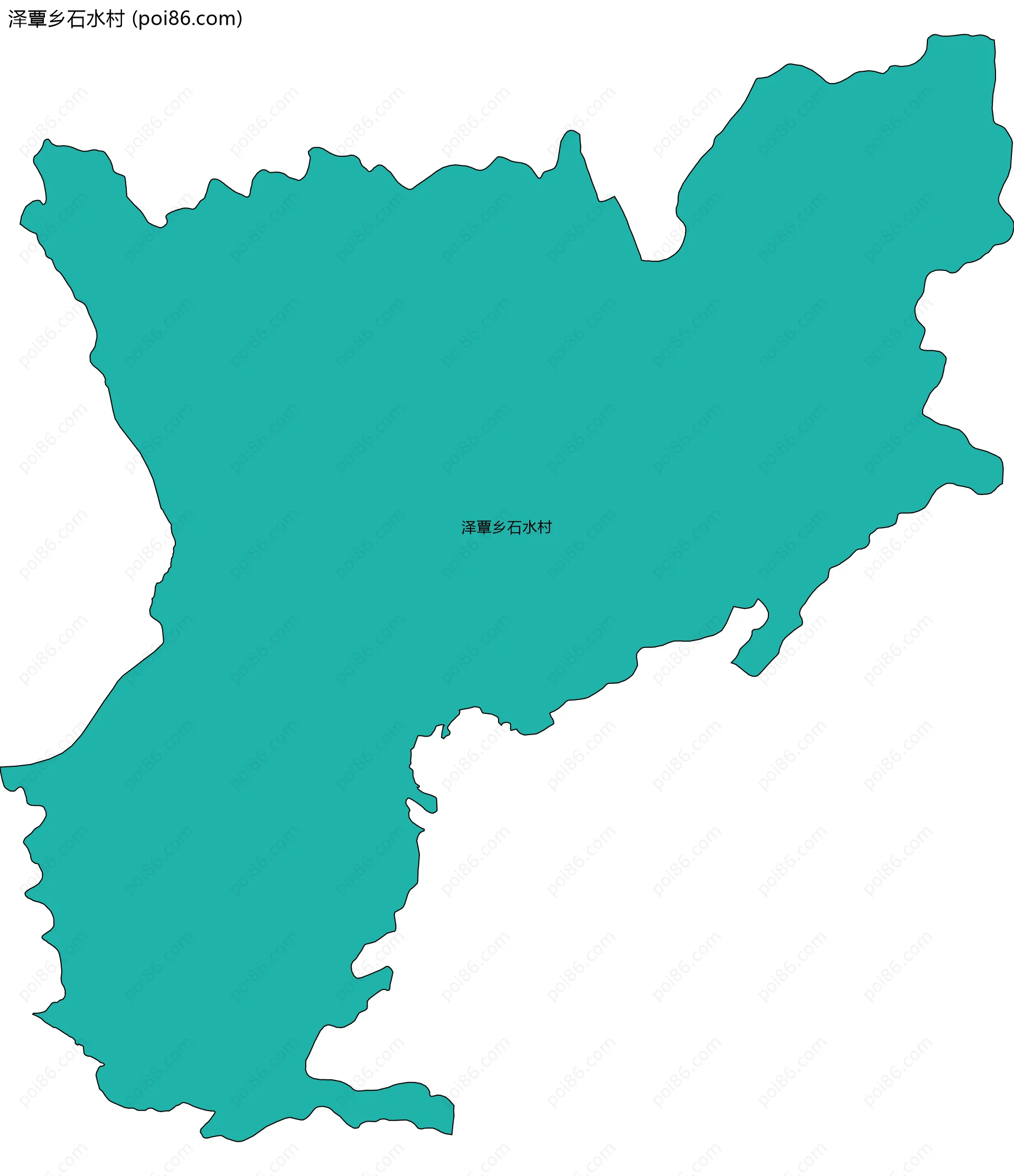 泽覃乡石水村边界地图