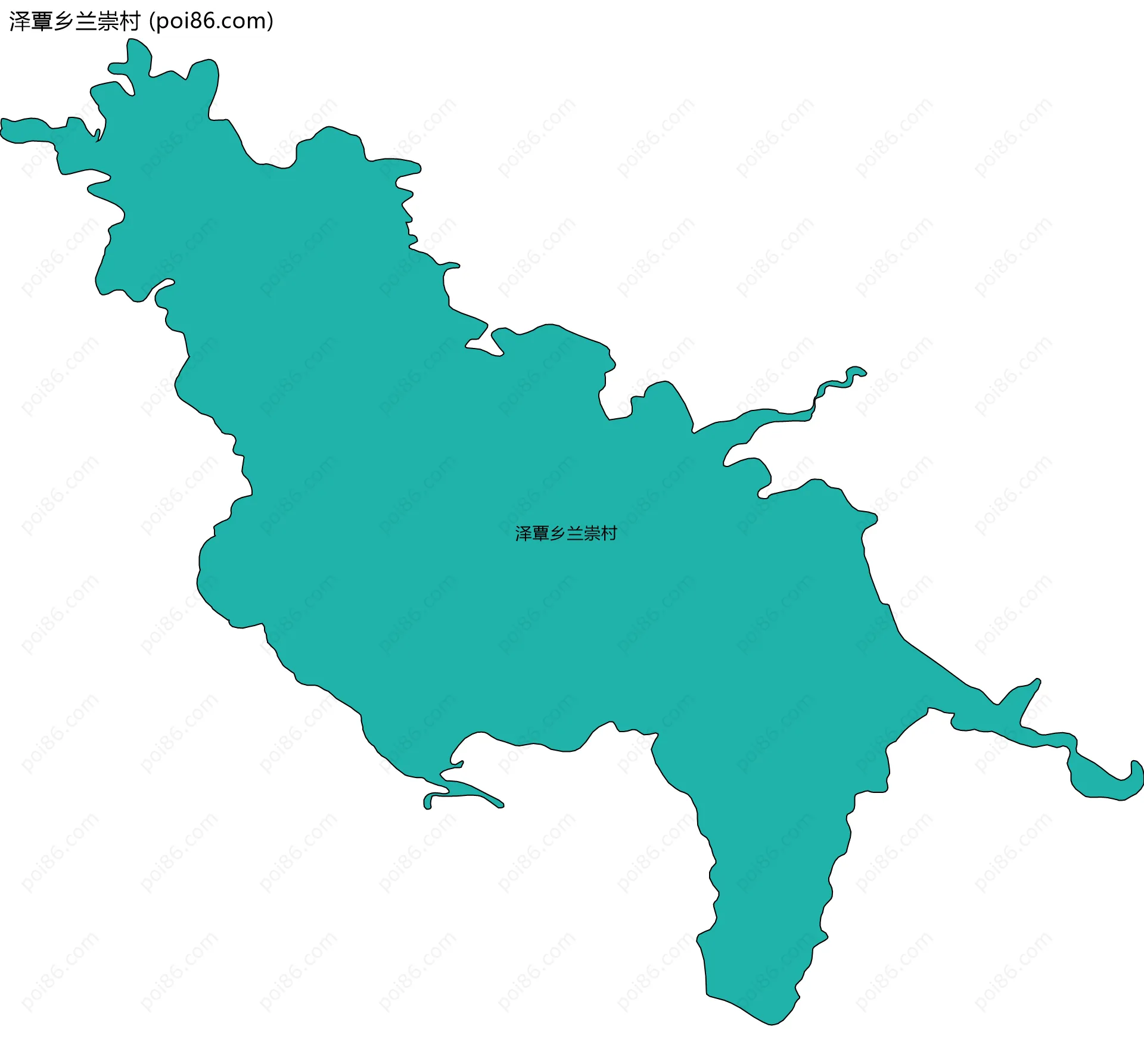 泽覃乡兰崇村边界地图