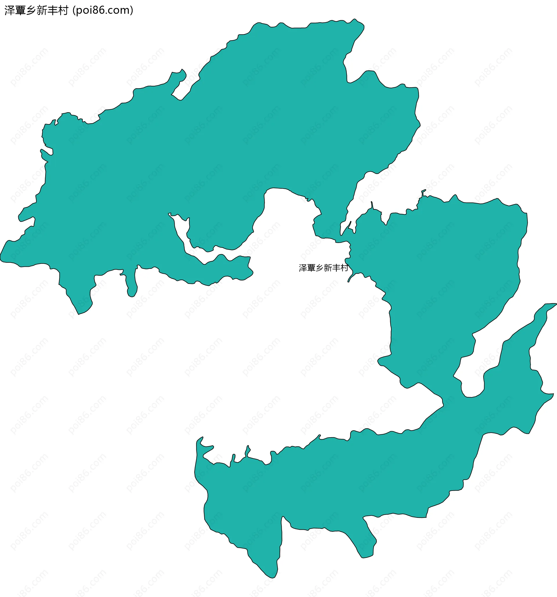 泽覃乡新丰村边界地图