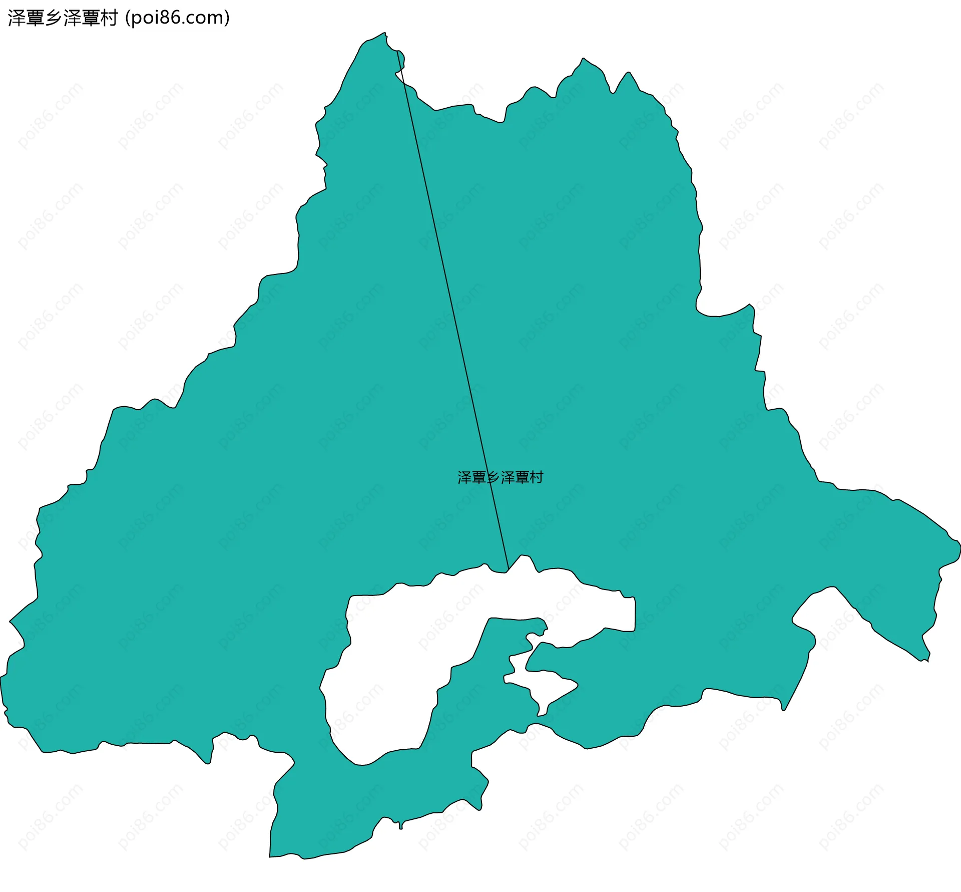 泽覃乡泽覃村边界地图