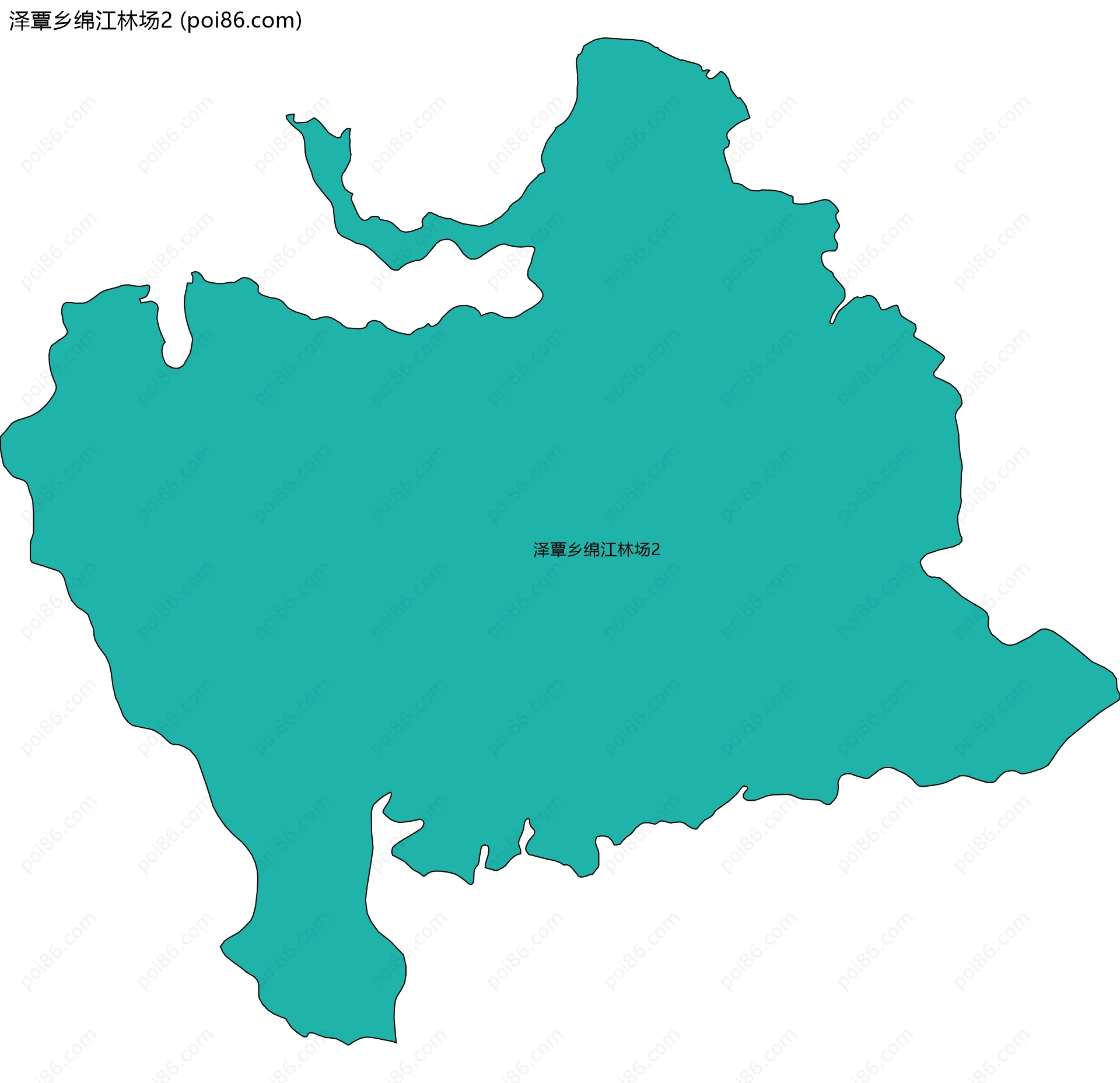泽覃乡绵江林场2边界地图