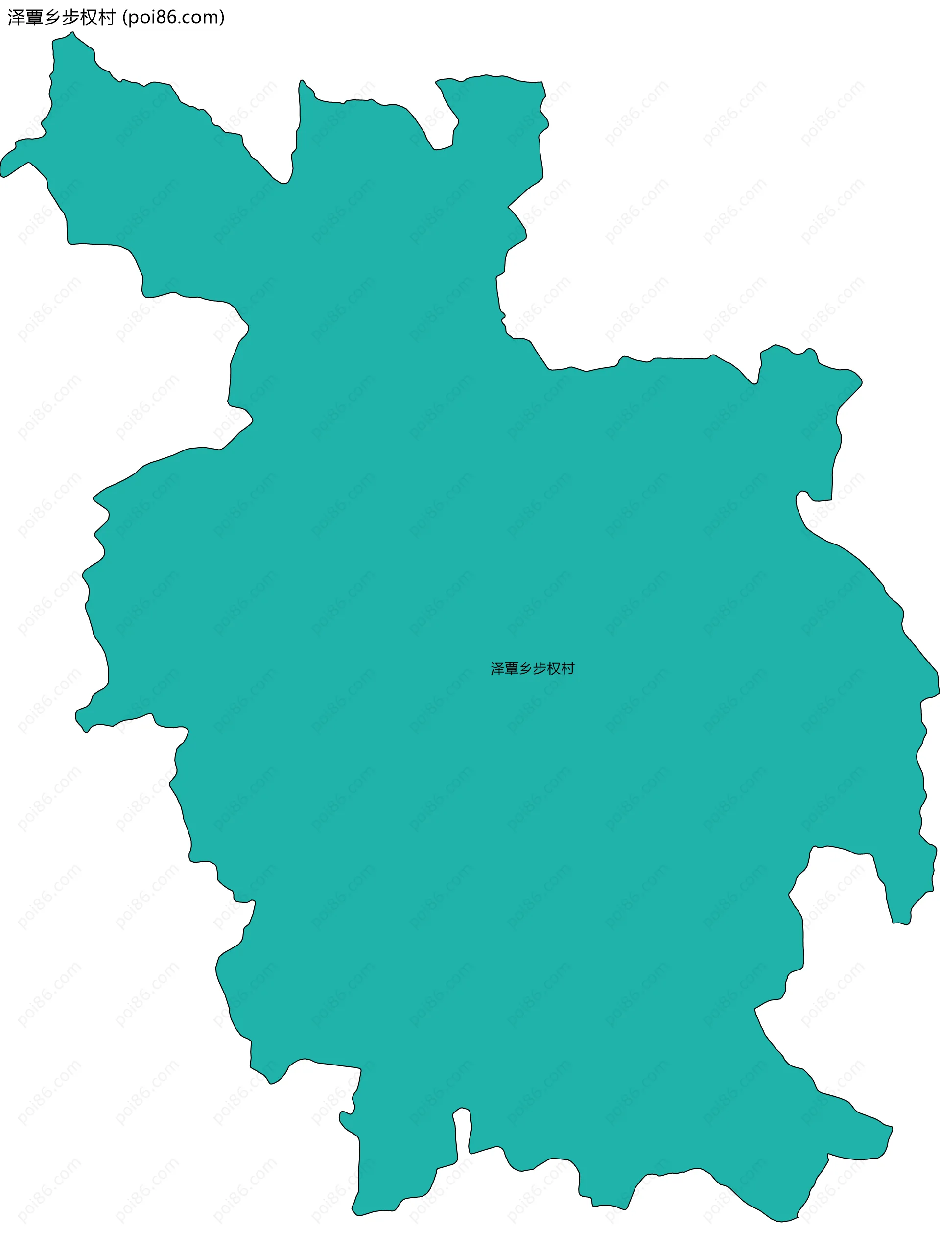 泽覃乡步权村边界地图