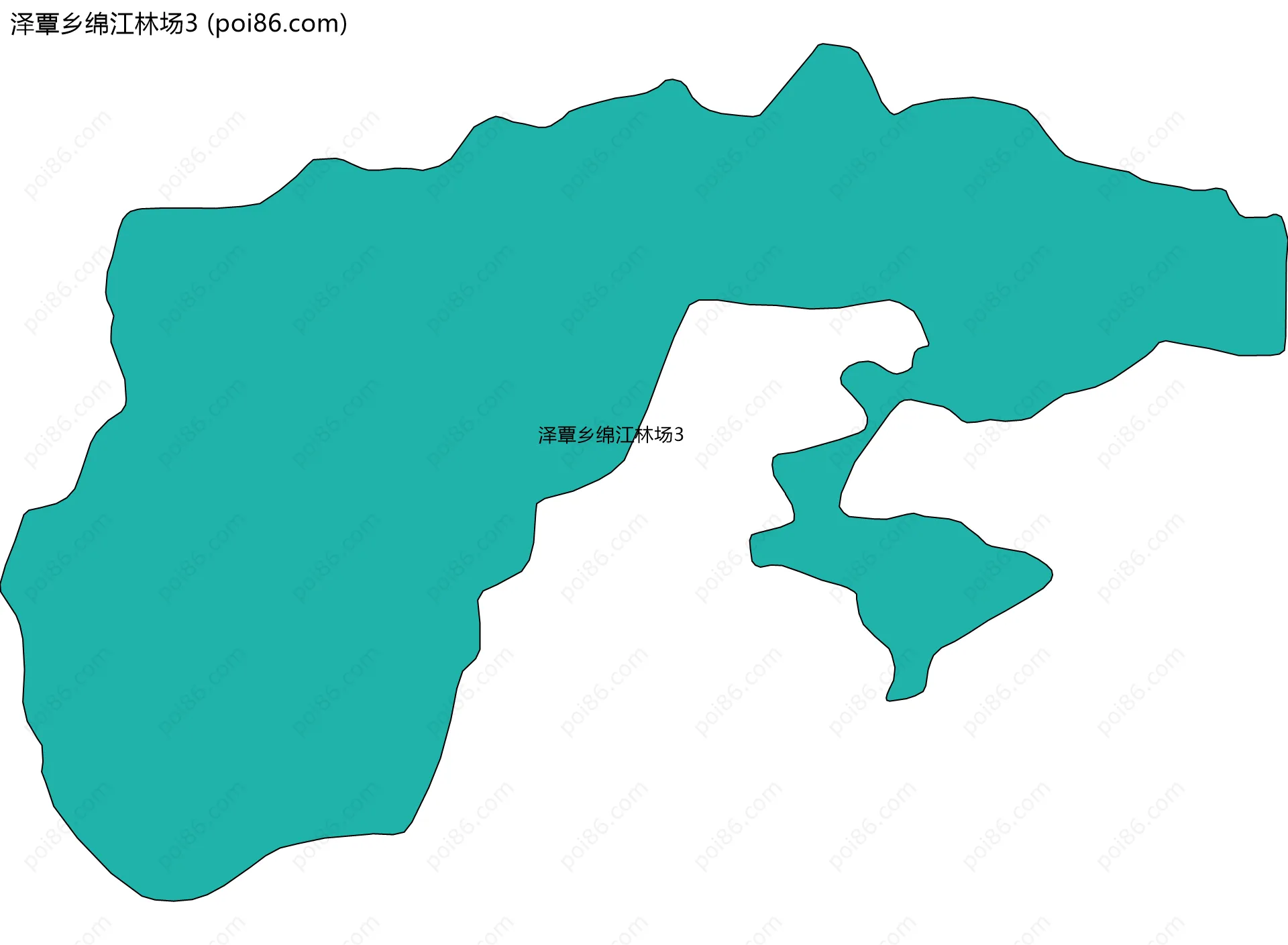 泽覃乡绵江林场3边界地图
