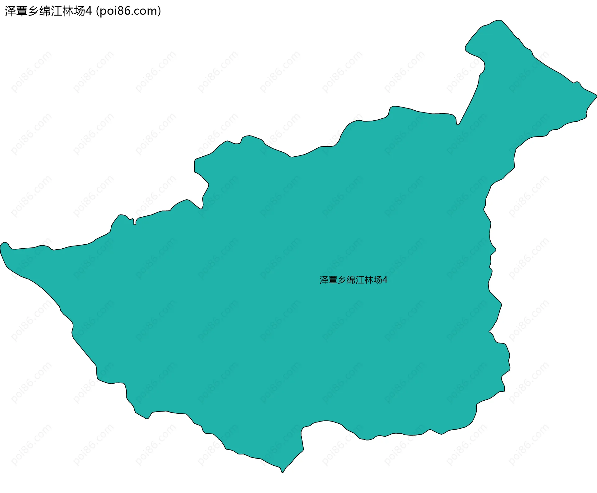 泽覃乡绵江林场4边界地图
