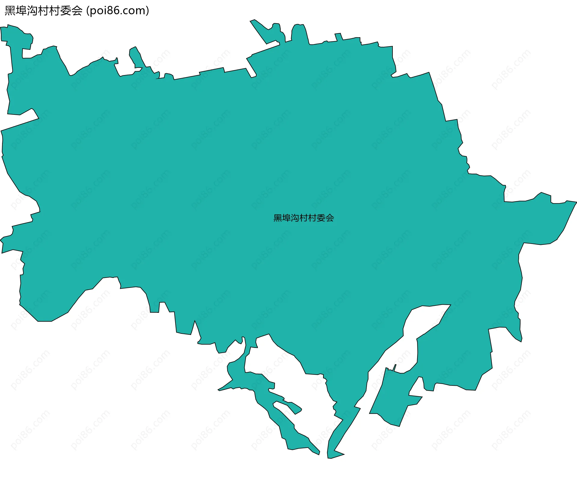 黑埠沟村村委会边界地图