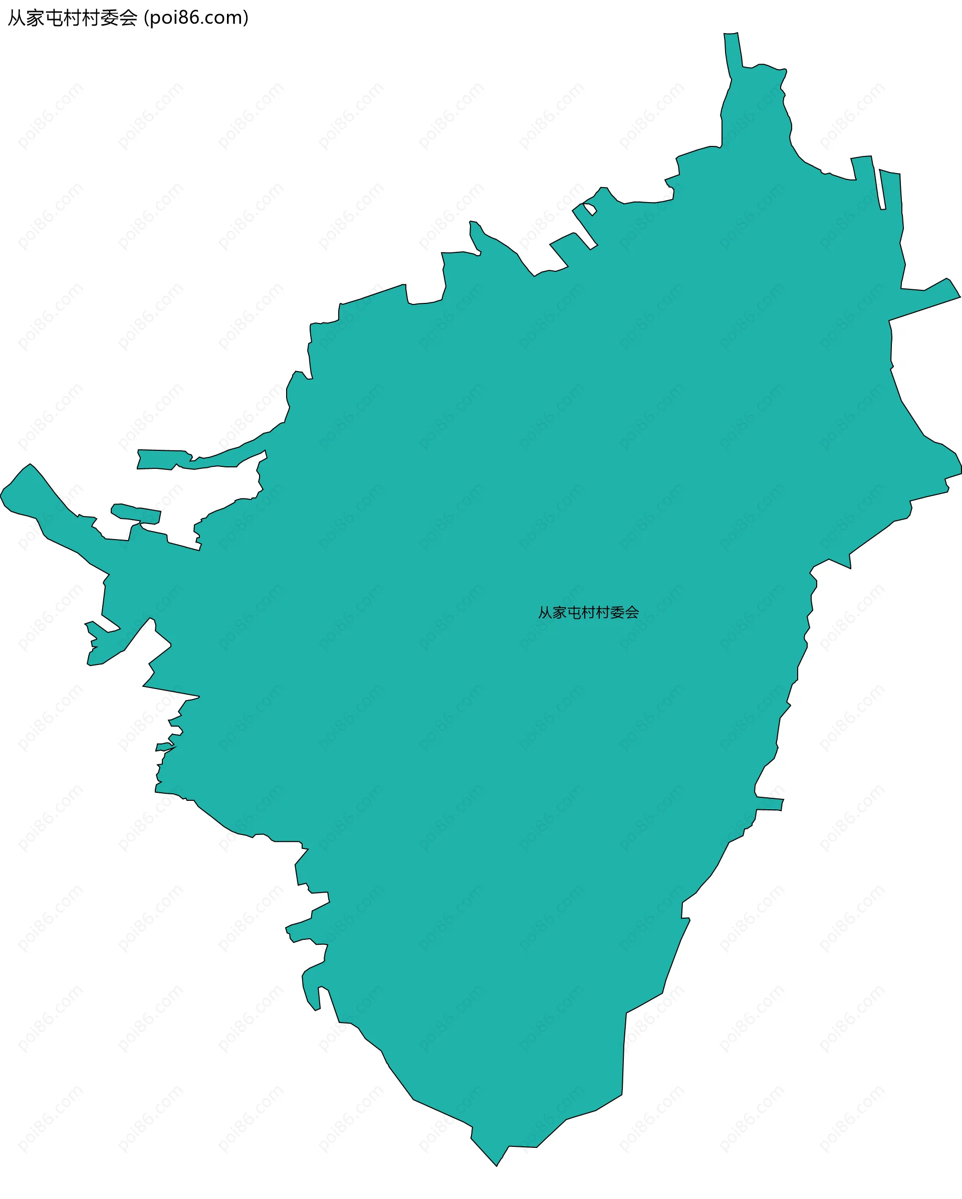 从家屯村村委会边界地图