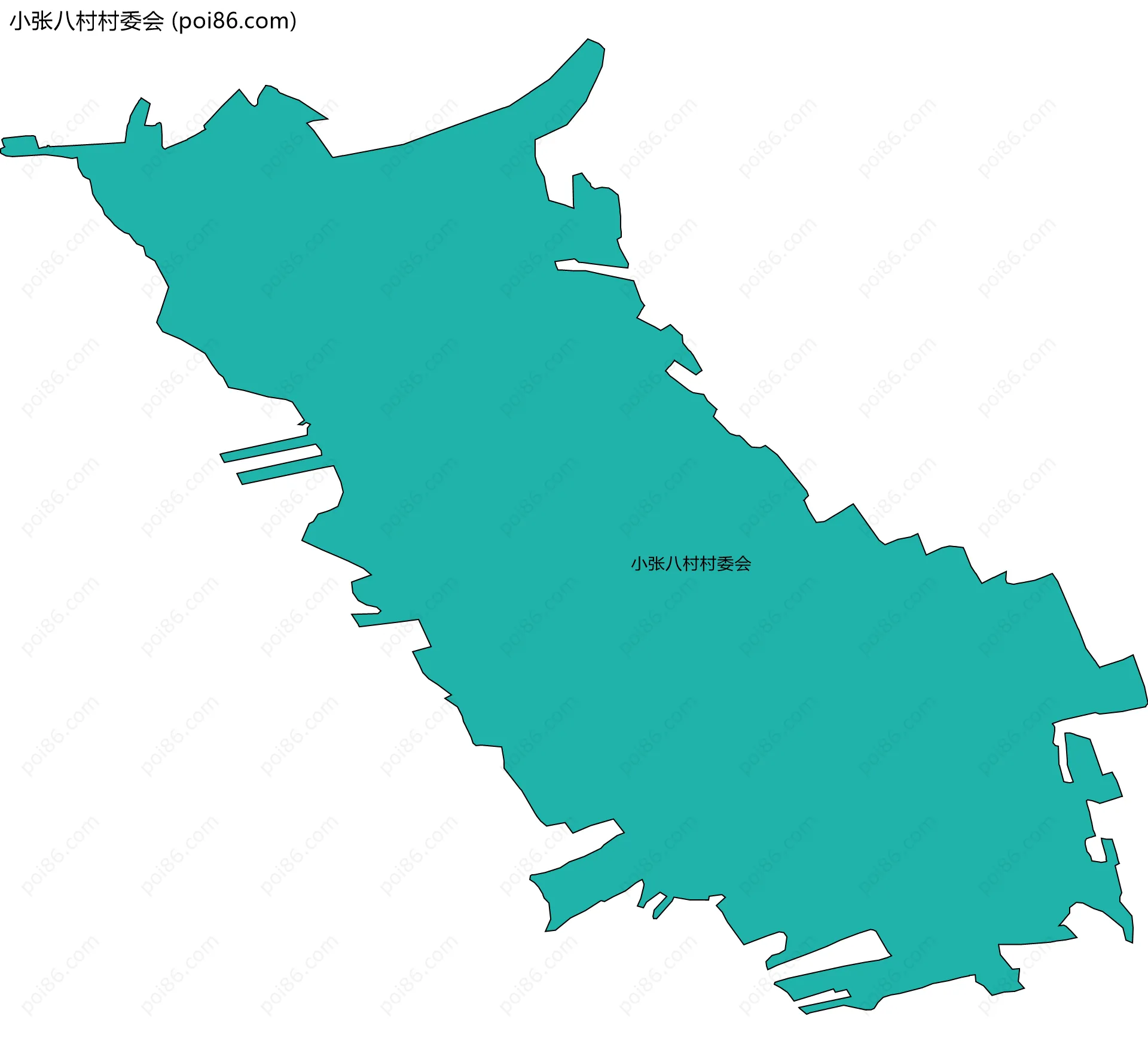 小张八村村委会边界地图
